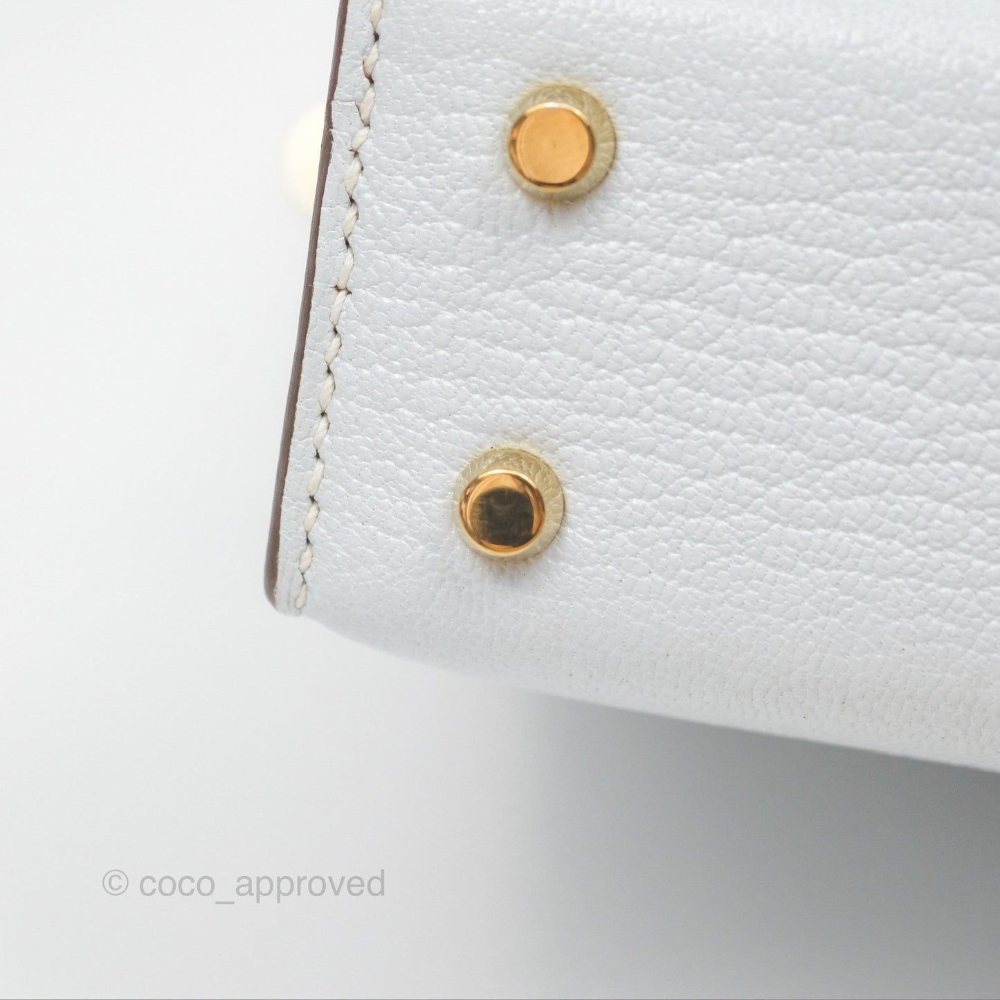 Hermes Mini Verrou Bleu Brume Chèvre Mysore Gold Hardware