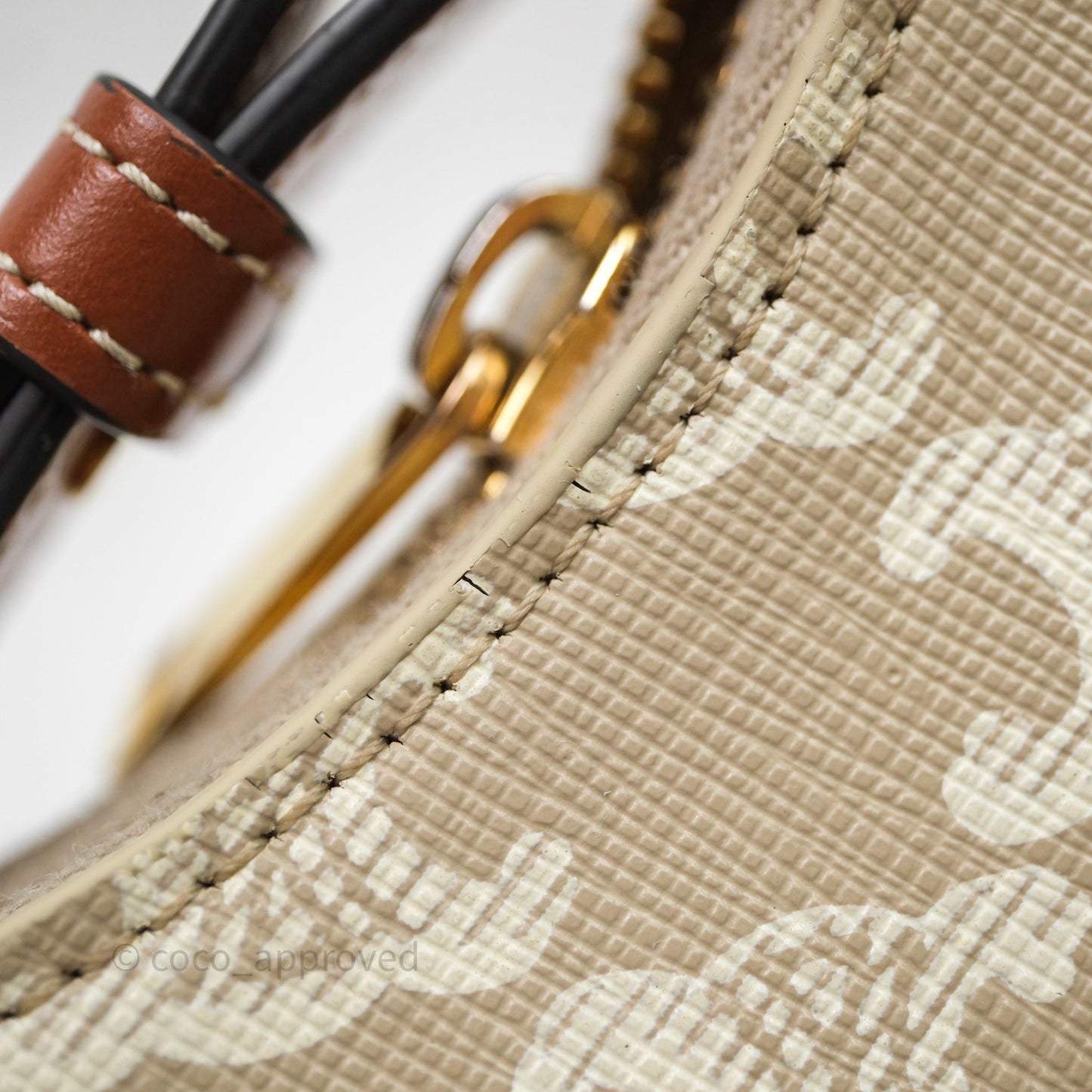 Celine Ava Bag In Triomphe Canvas Calfskin Grege
