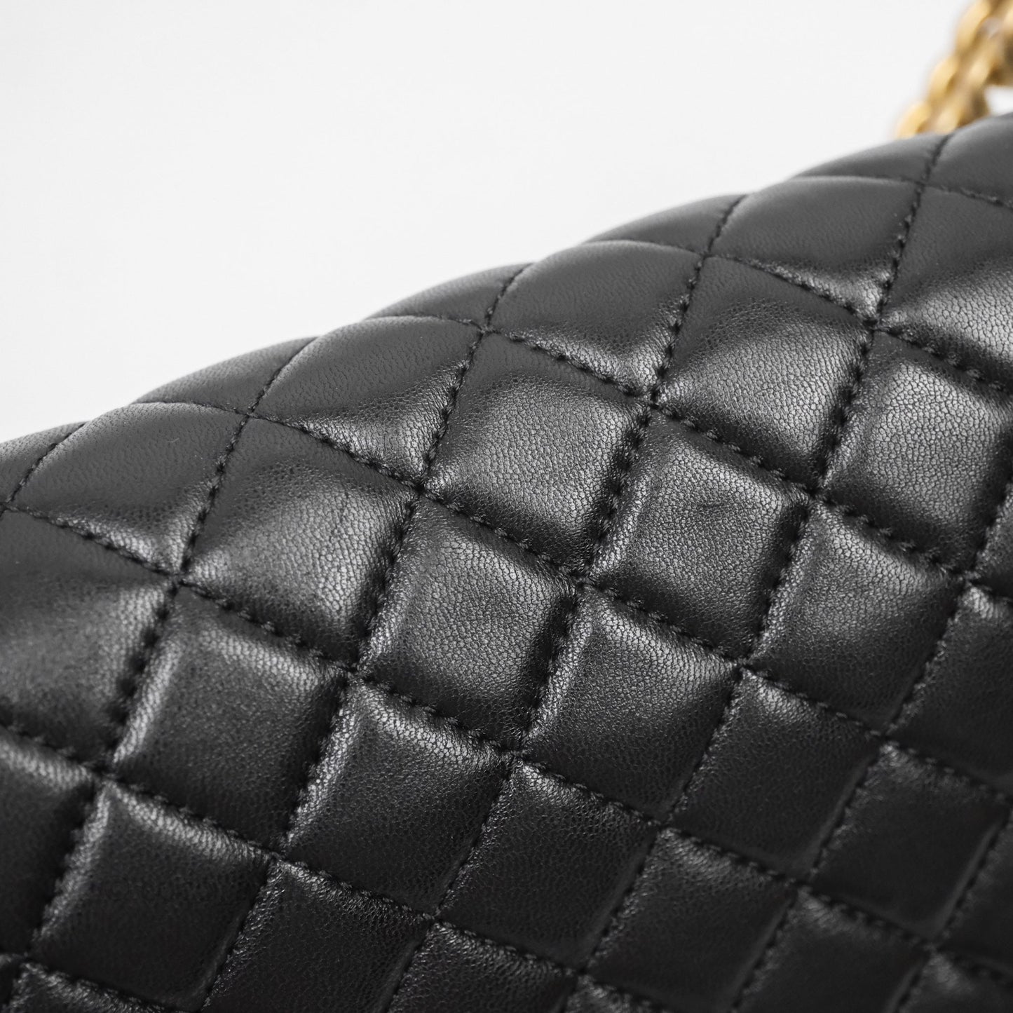 Chanel Medium Boy Quilted Black Lambskin Aged Gold Hardware