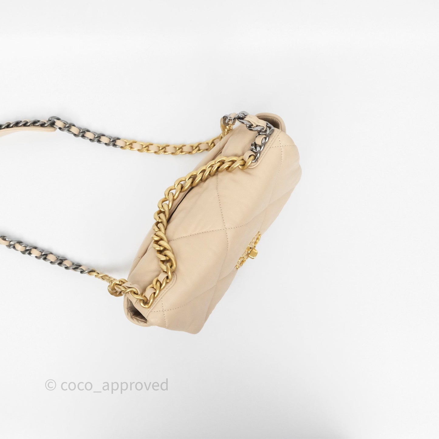 Chanel 19 Small Beige Mixed Hardware