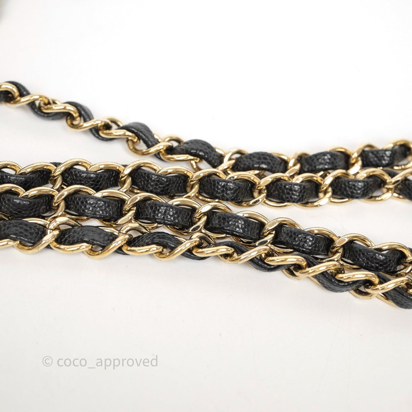 Chanel Mini Square Quilted Black Caviar Gold Hardware