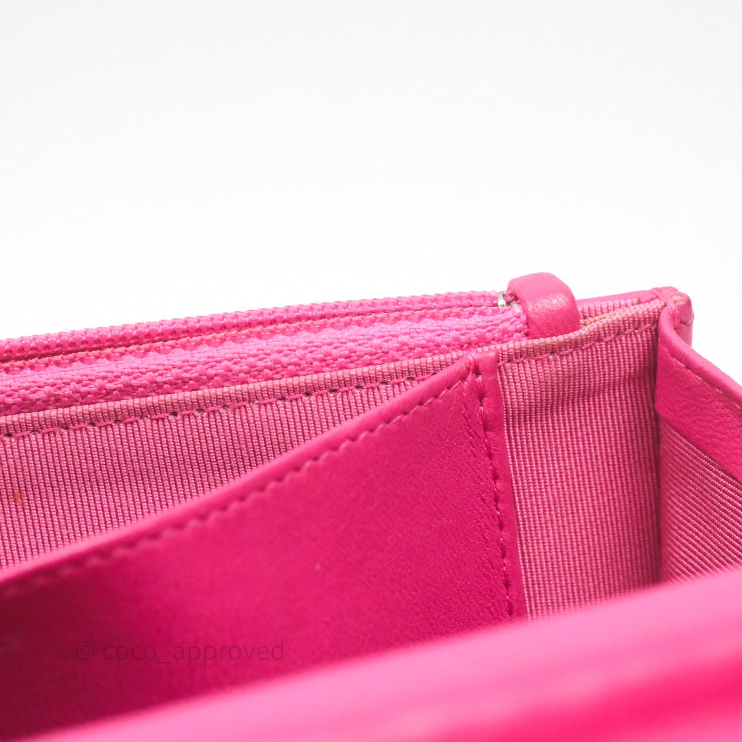Chanel Quilted Wallet on Chain WOC Pink Lambskin Silver Hardware