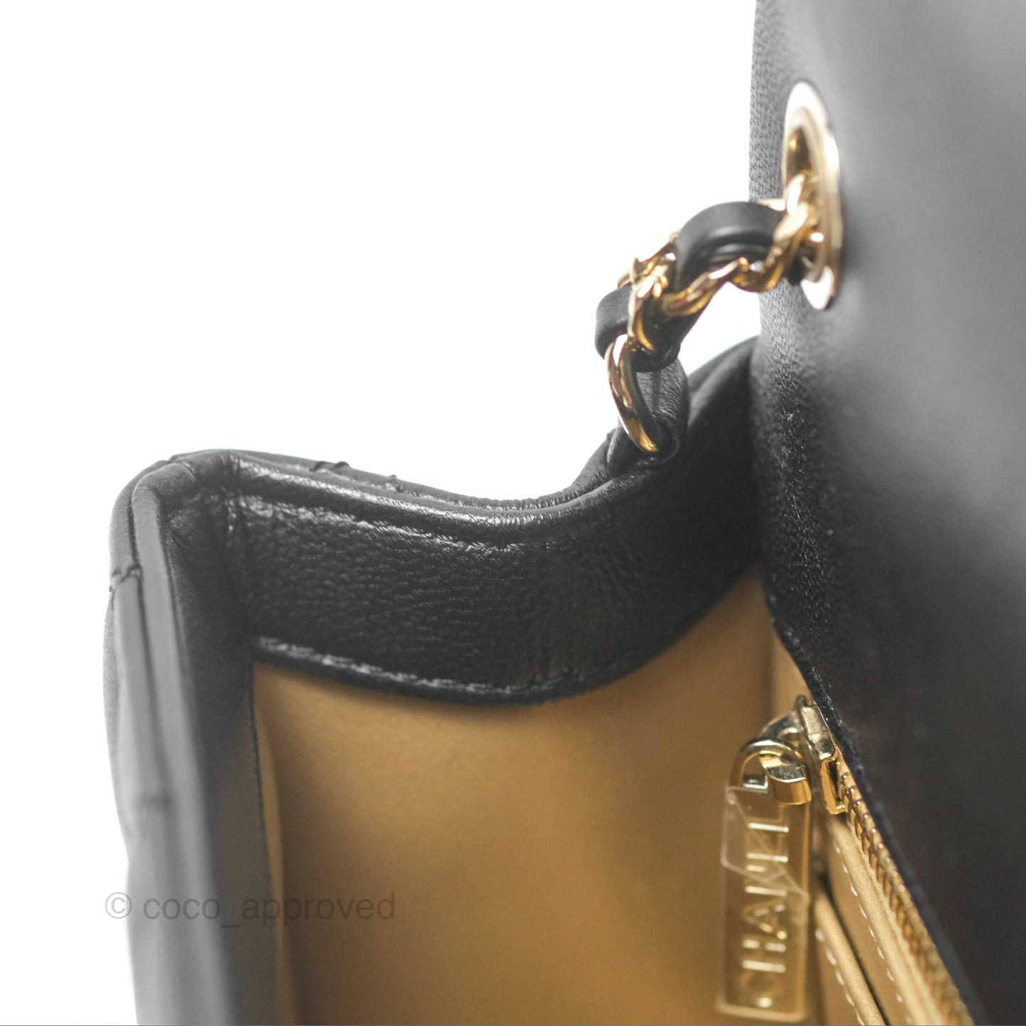 Chanel Ball Crush Mini Rectangular Black Lambskin Gold Hardware 23C