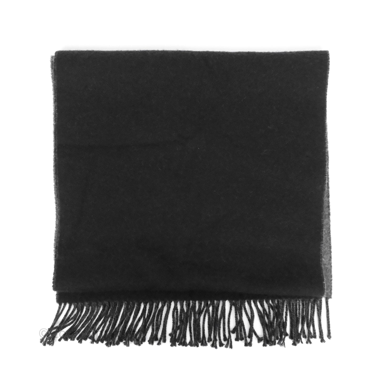 Hermès Recto-Verso Scarf Muffler Black Noir 89 / Flanelle