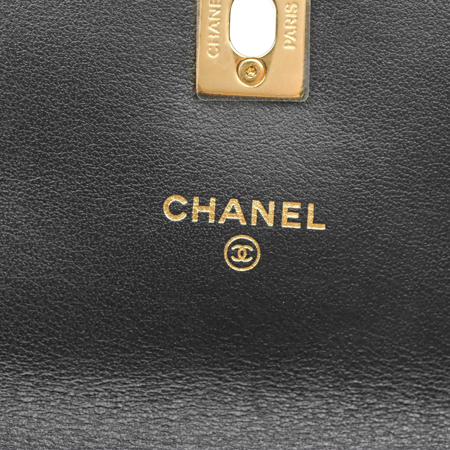 Chanel Mini WOC Bag Charm Black Caviar Gold Hardware