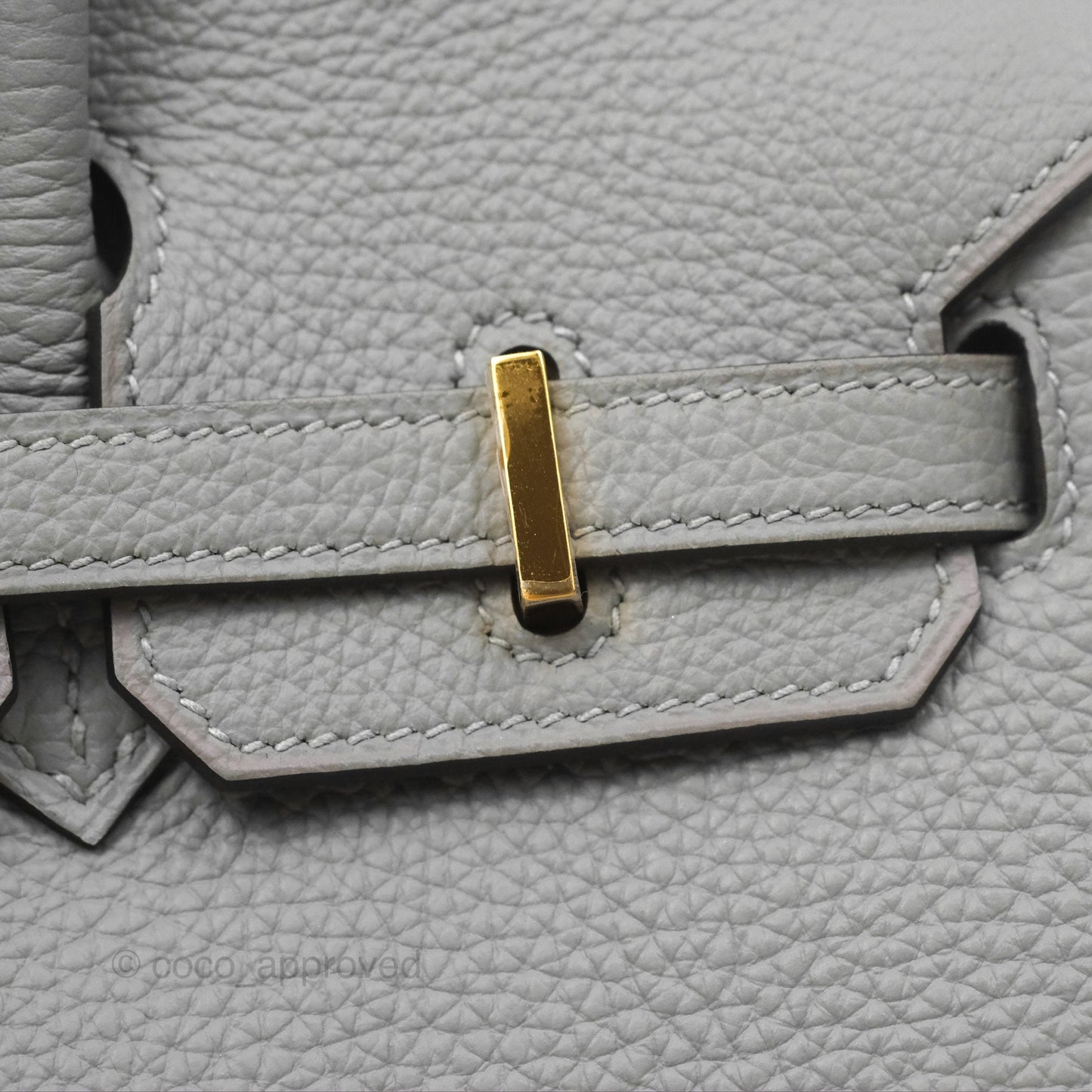 Hermès Birkin 25 Retourne Gris Mouette 4Z Togo Gold Hardware