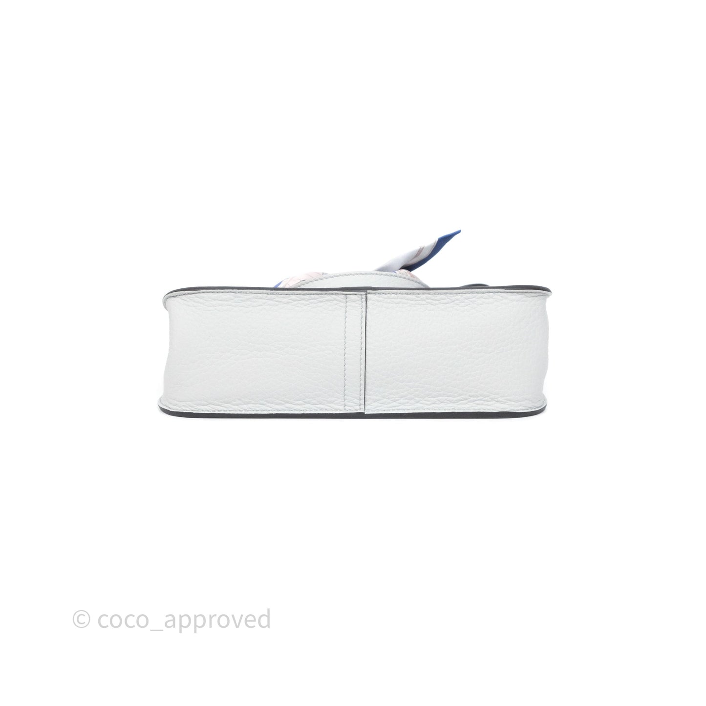 Hermès Halzan 25 Bleu Pale 08 Clemence Palladium Hardware