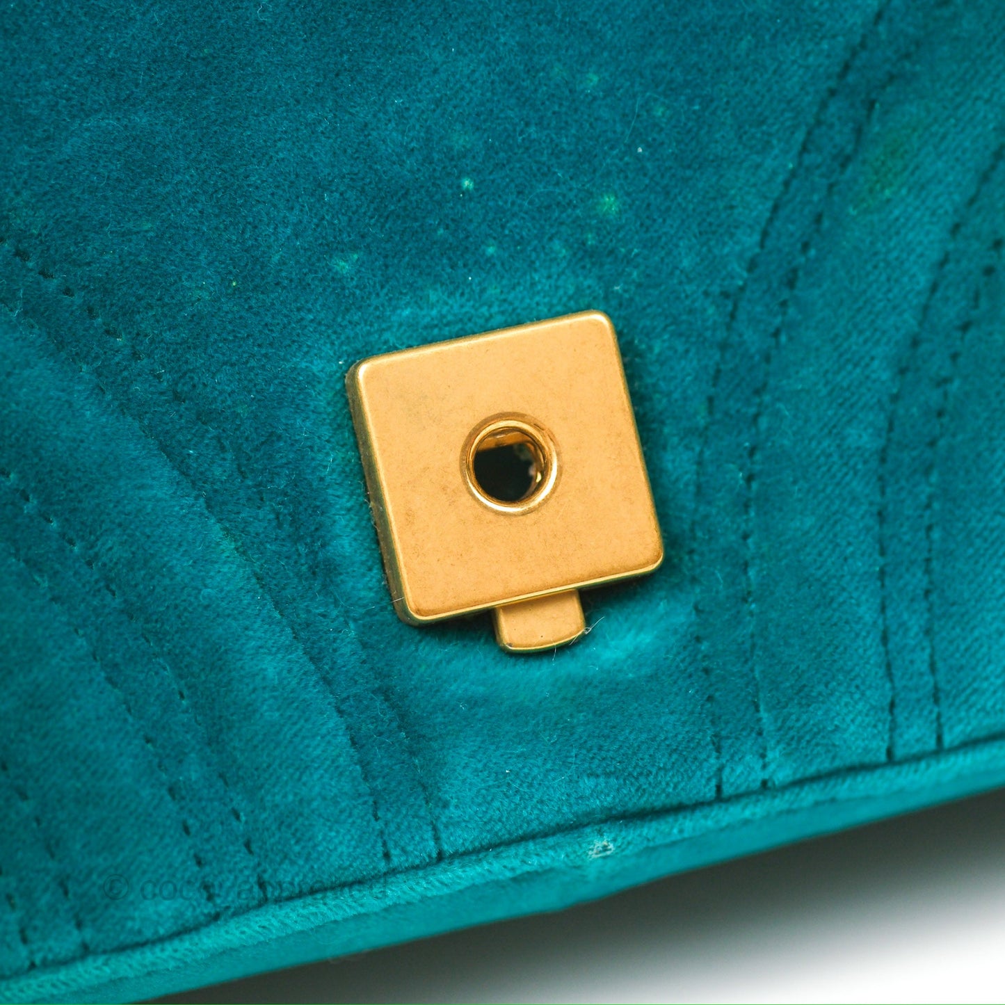 Gucci Mini Marmont Velvet Green Gold Hardware