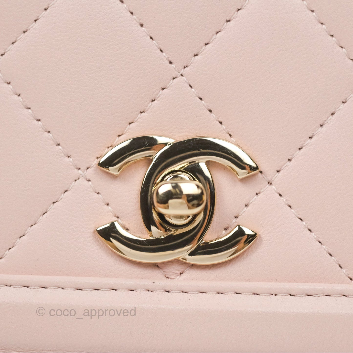 Chanel Flap Clutch With Chain Quilted Light Pink Lambskin Gold Hardware
