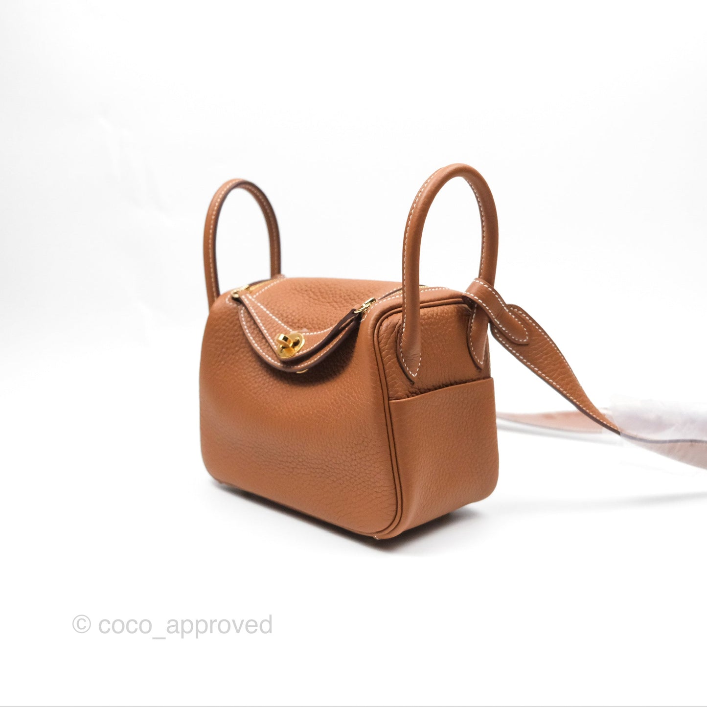 Hermès Mini Lindy 20 Gold Clemence Gold Hardware