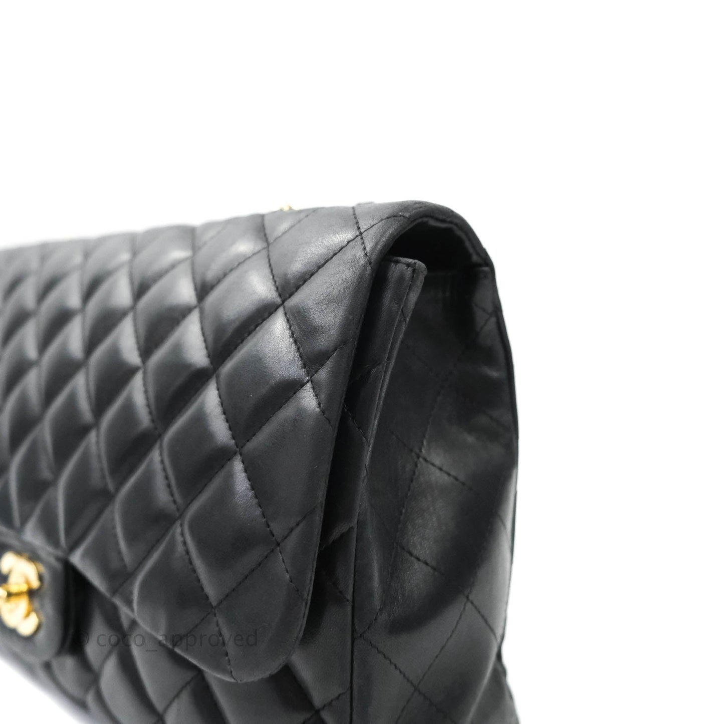 Chanel Jumbo Single Flap Black Lambskin Gold Hardware⁣⁣