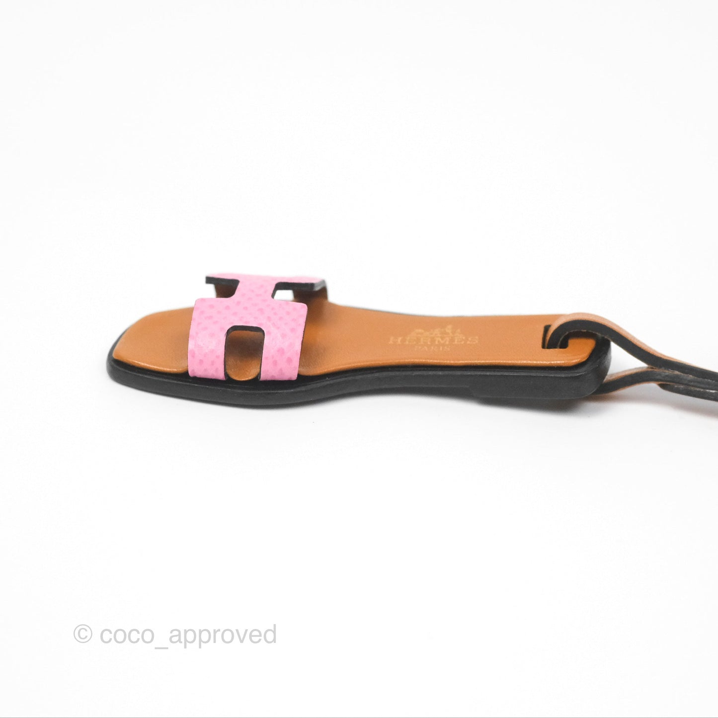 Hermès Oran Nano Charm Epsom Pink / Naturel Sable / Noir