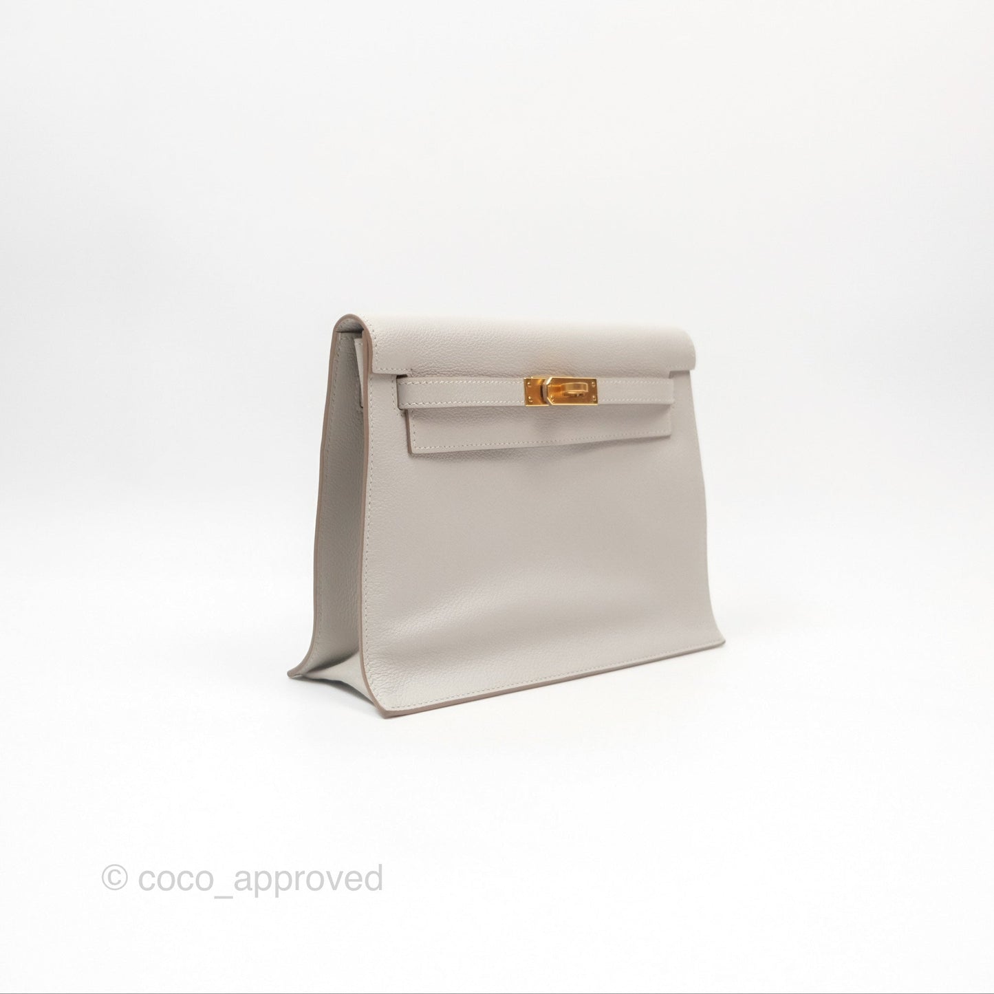 Hermès Kelly Danse II Bag Gris Perle 80 Evercolor Gold Hardware