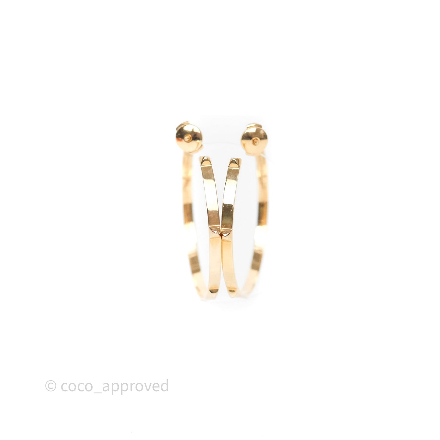 Hermès Mini Clous Hoop Earrings 18K Rose Gold