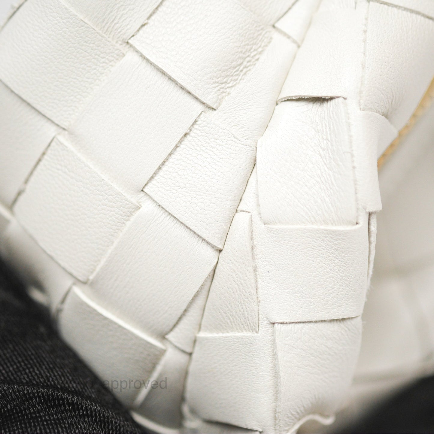 Bottega Veneta Mini Jodie Bag Intrecciato White Lambskin