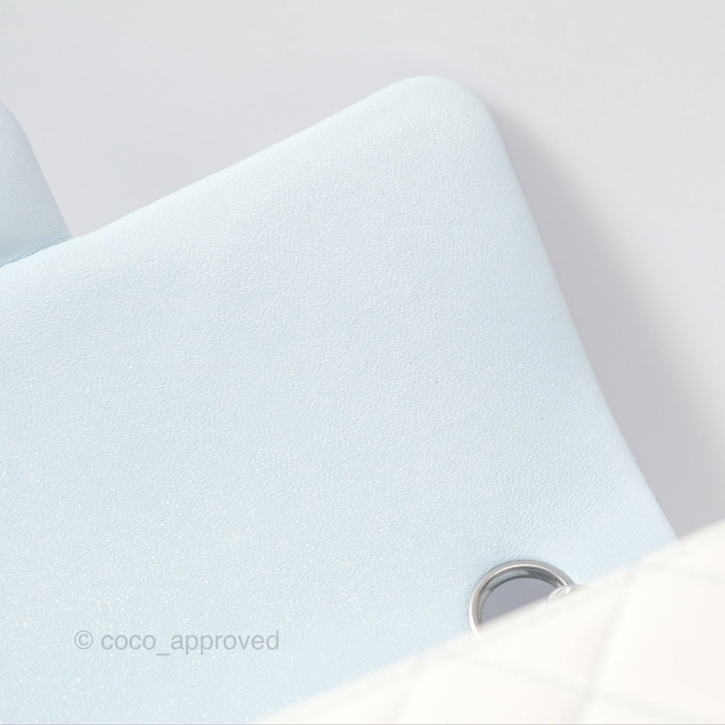 Chanel Quilted Mini Rectangular Flap Ombre Light Blue/Light Purple/White Iridescent Silver Hardware 21K