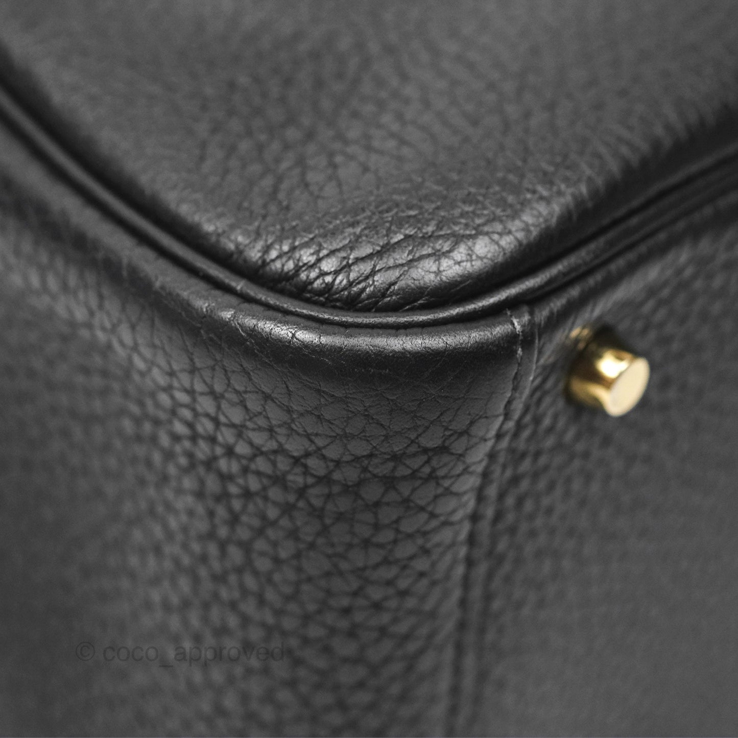 Hermès Mini Lindy 20 Noir 89 Clemence Gold Hardware