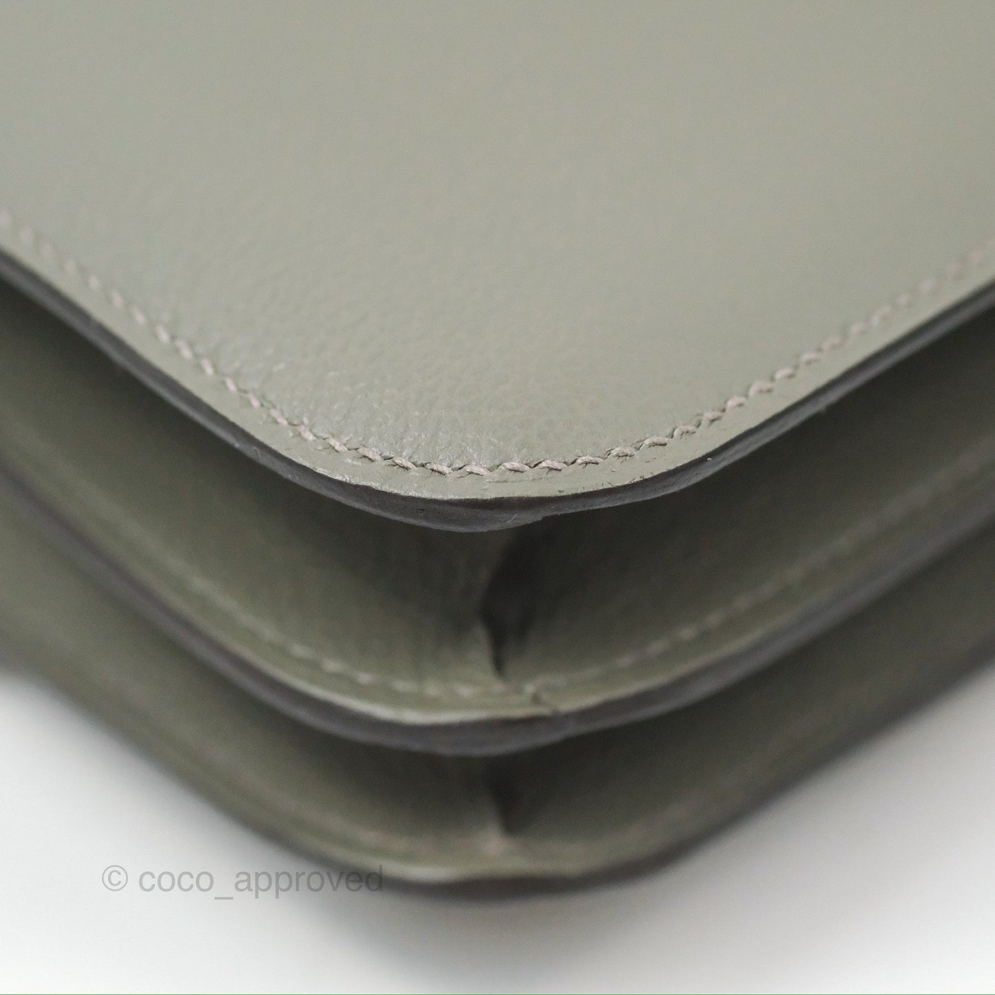 Hermès Constance Mini 18cm Mirror Gris Meyer 0L/Gris Pale M4 Evercolor Gold Hardware