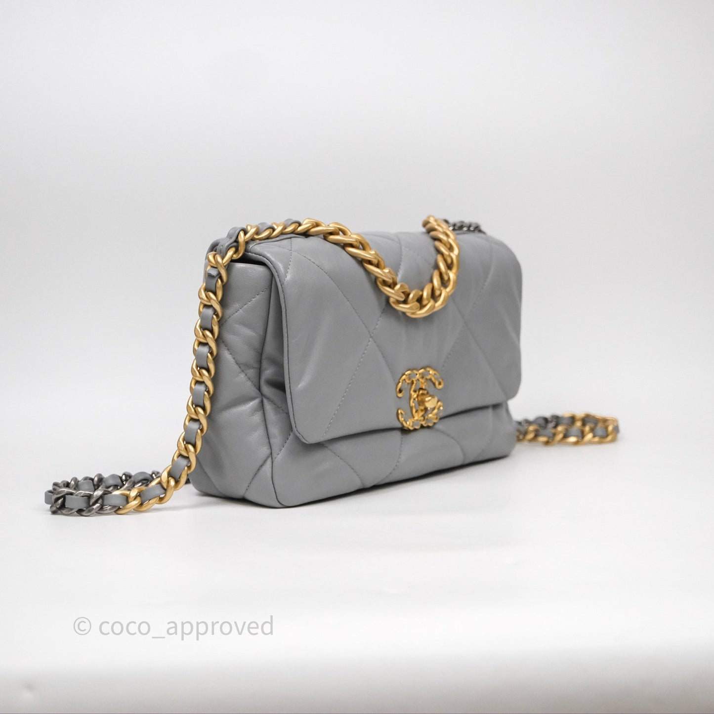 Chanel 19 Small Grey Mixed Hardware