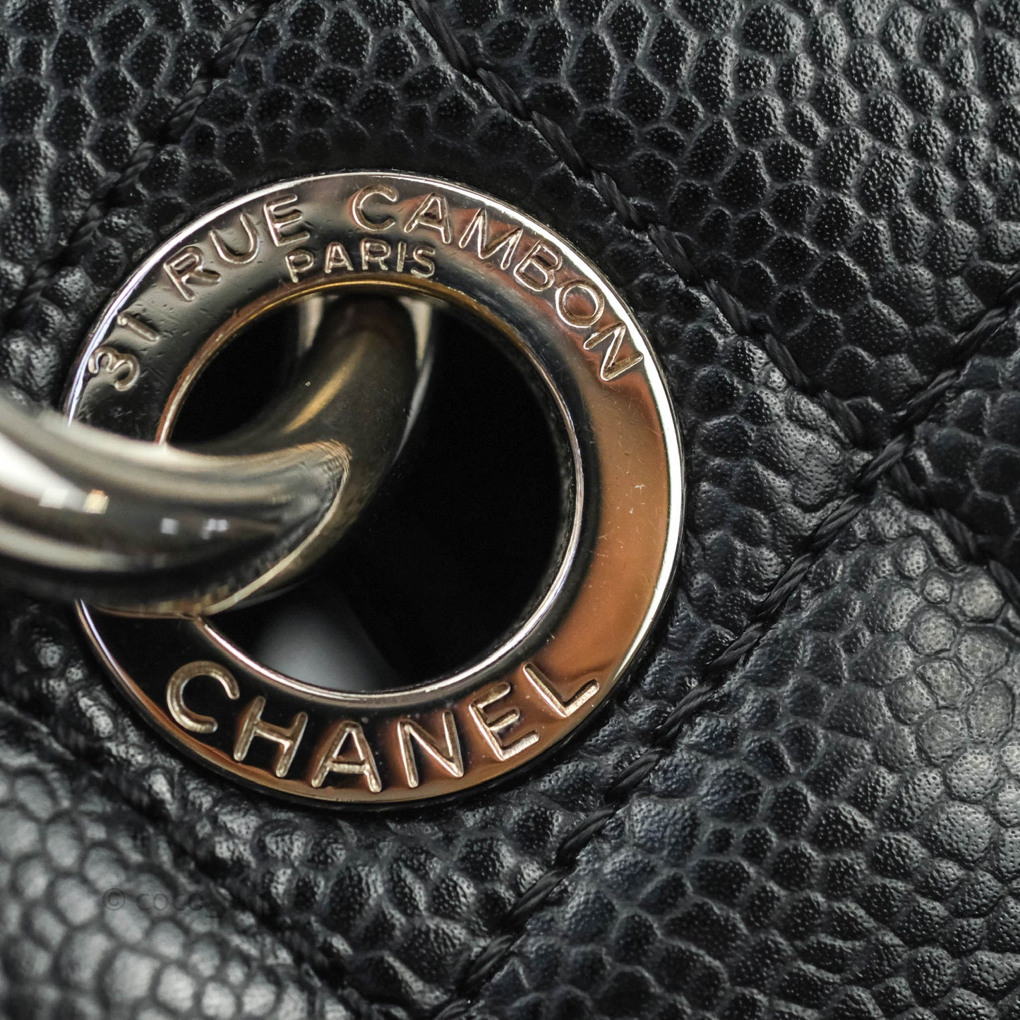 Chanel GST XL Black Caviar Silver Hardware