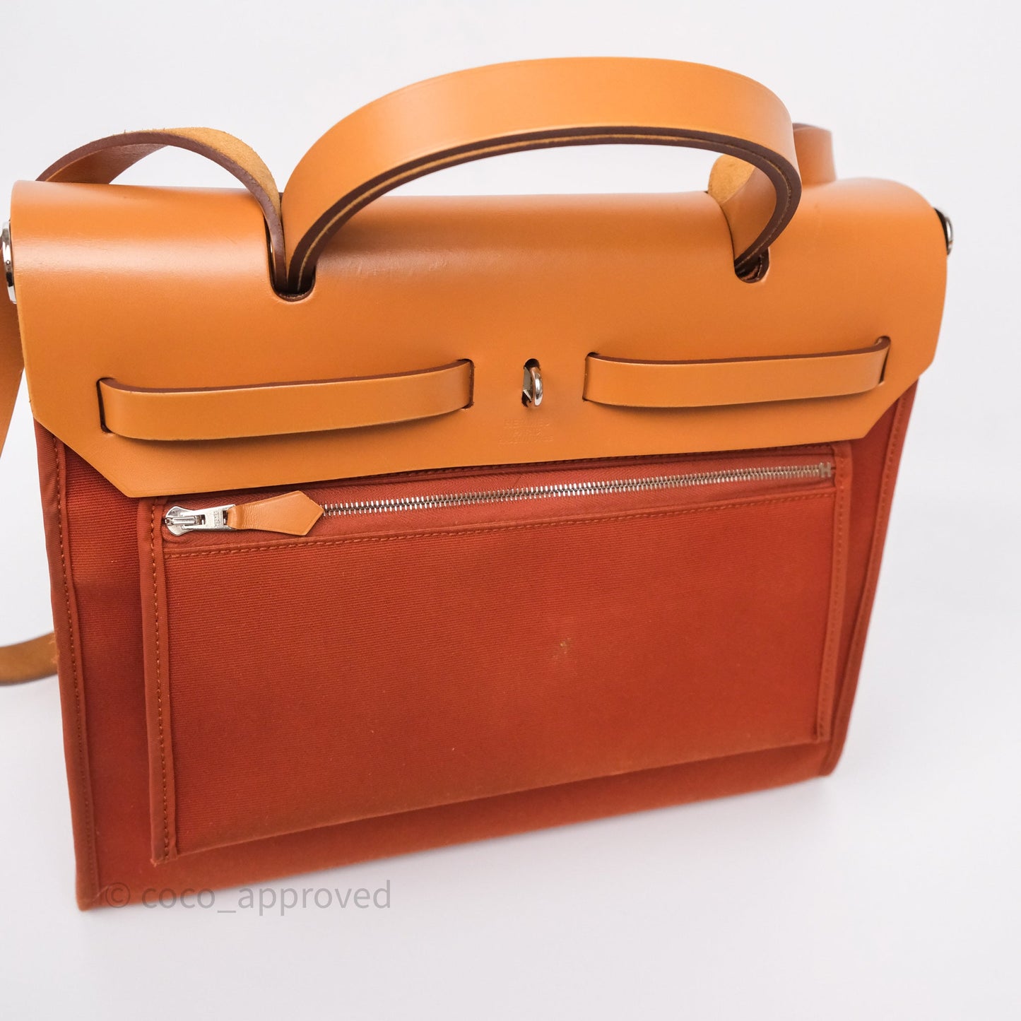 Hermès Herbag Zip 31 Cuivre Canvas Palladium Hardware