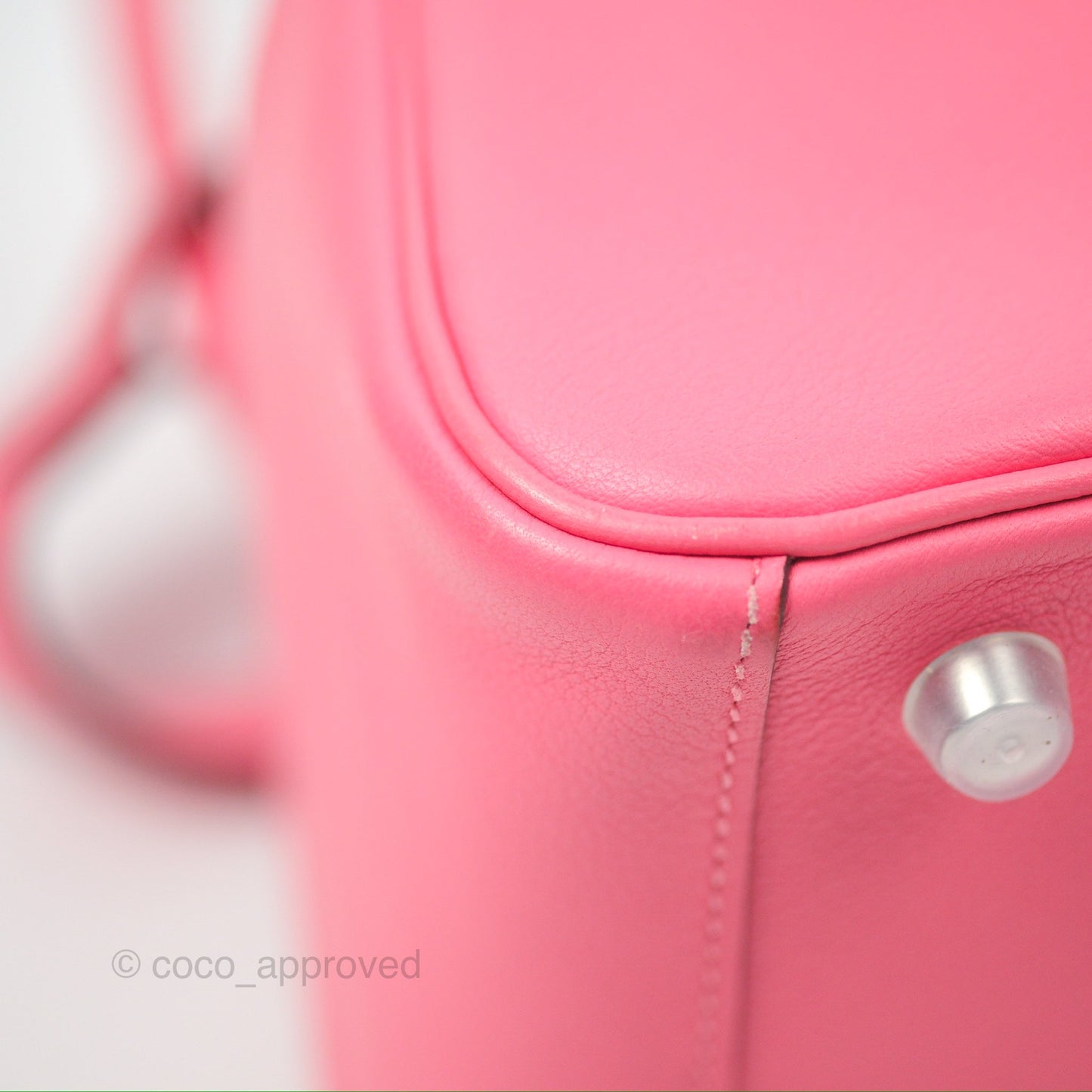 Hermès Lindy 26 Rose Azalee Evercolor Palladium Hardware