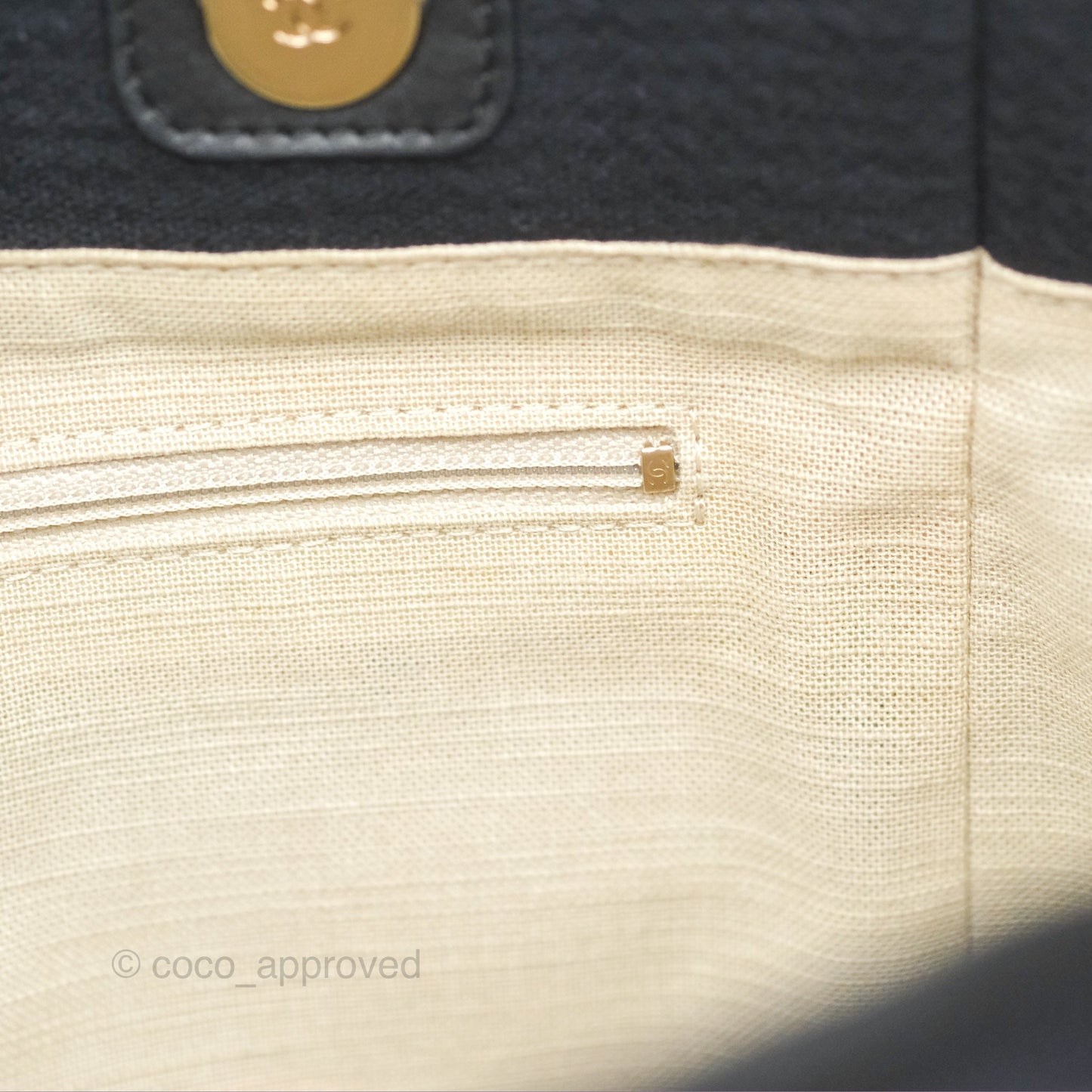 Chanel Medium Canvas Deauville Tote Navy Gold Hardware