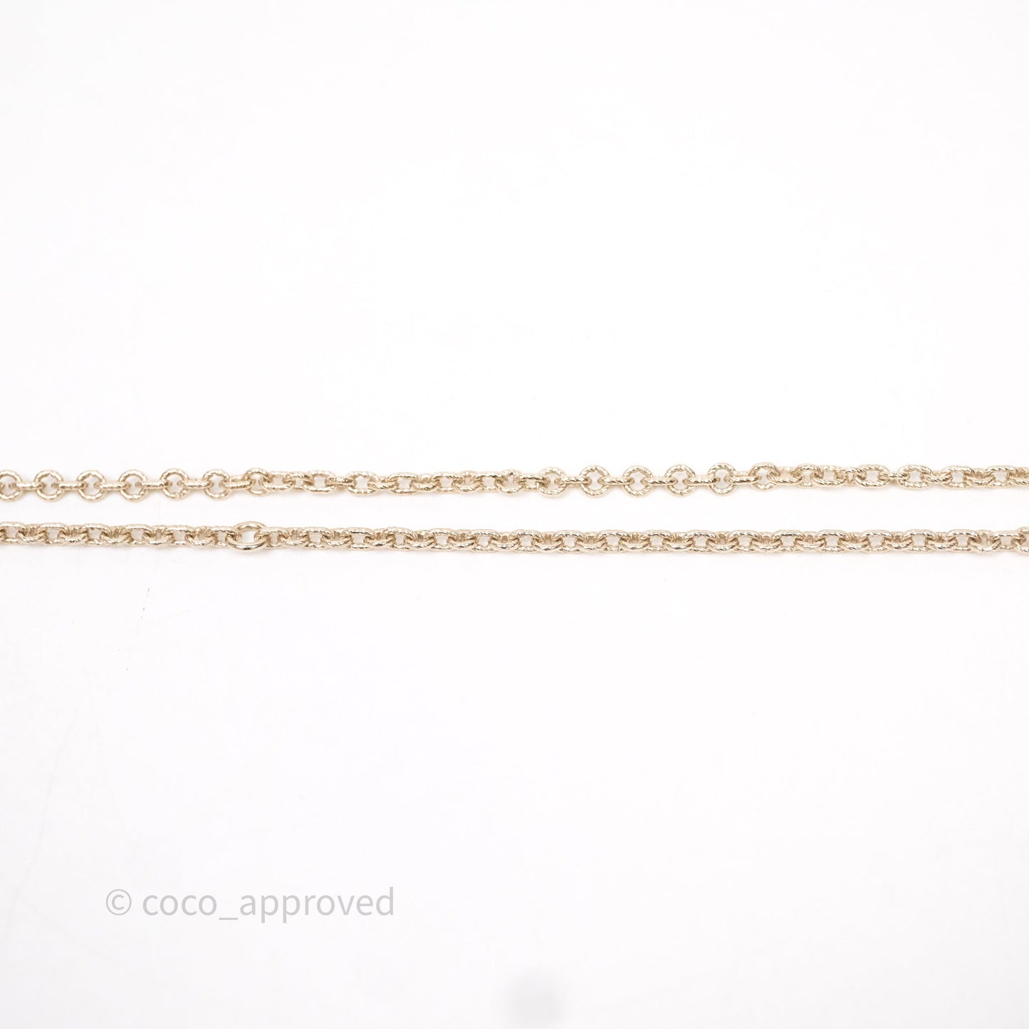 Chanel Large CC Necklace Burgundy/Grey Enamel Gold Tone 17A