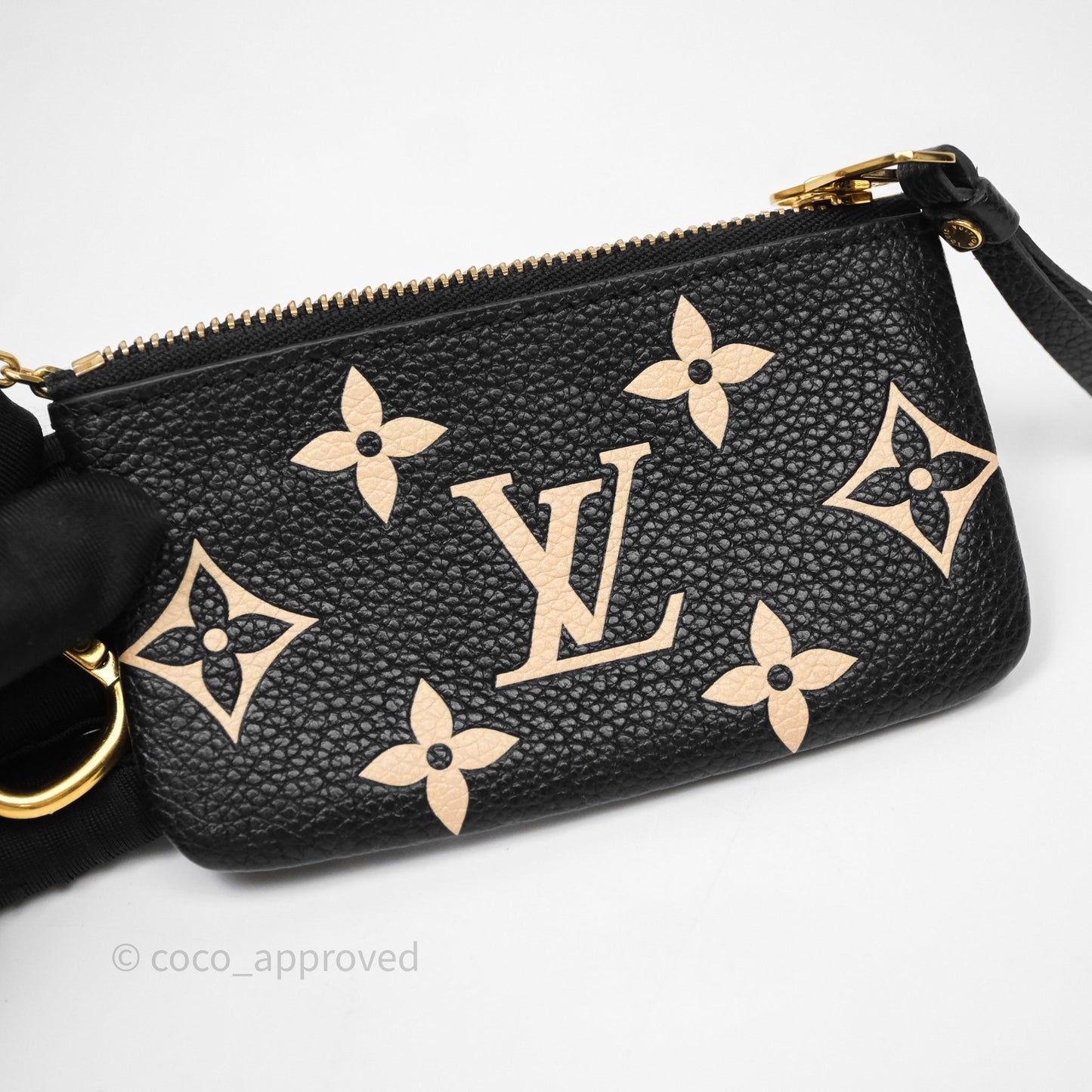 Louis Vuitton Key Pouch Black Monogram Canvas