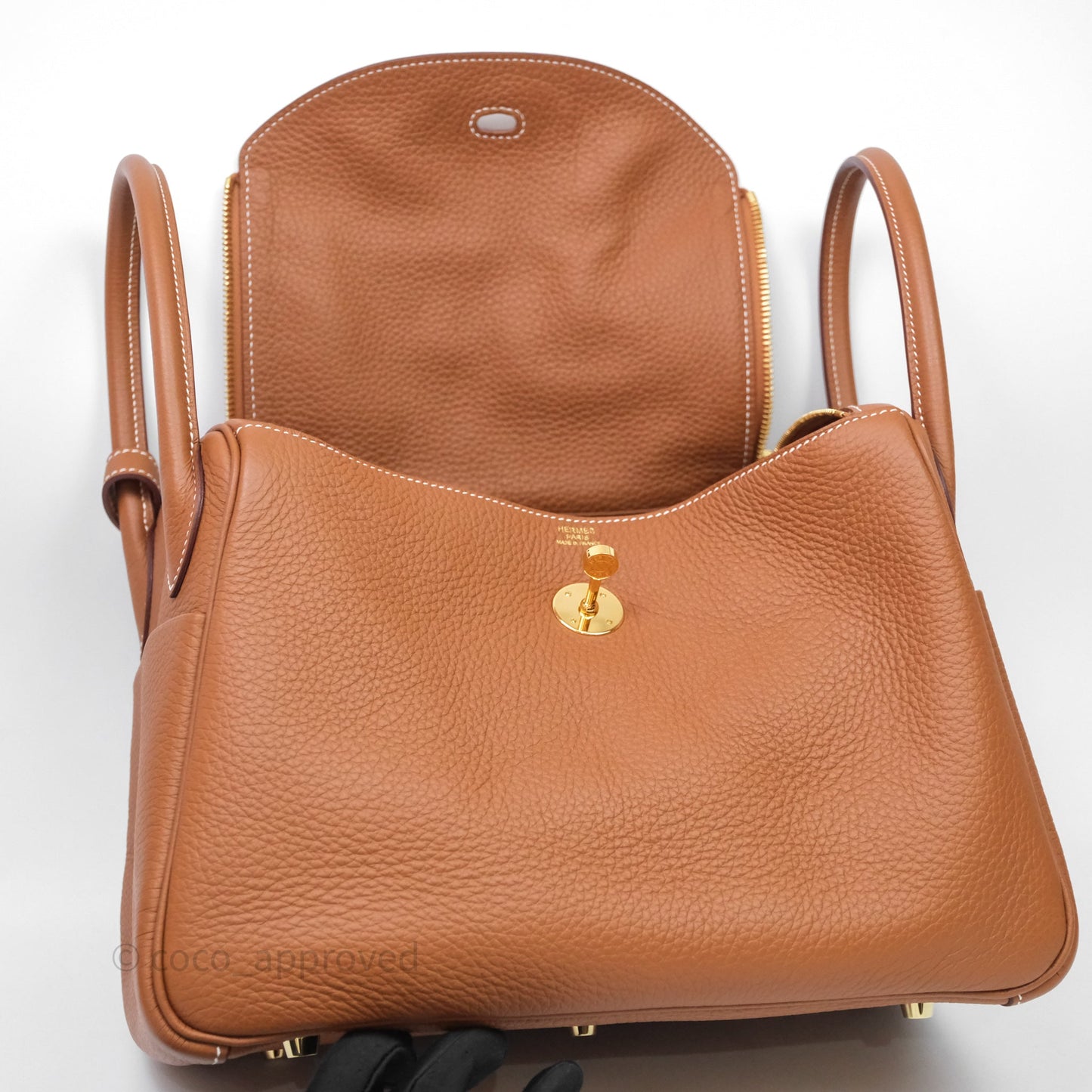 Hermès Lindy 30 Gold 37 Clemence Gold Hardware