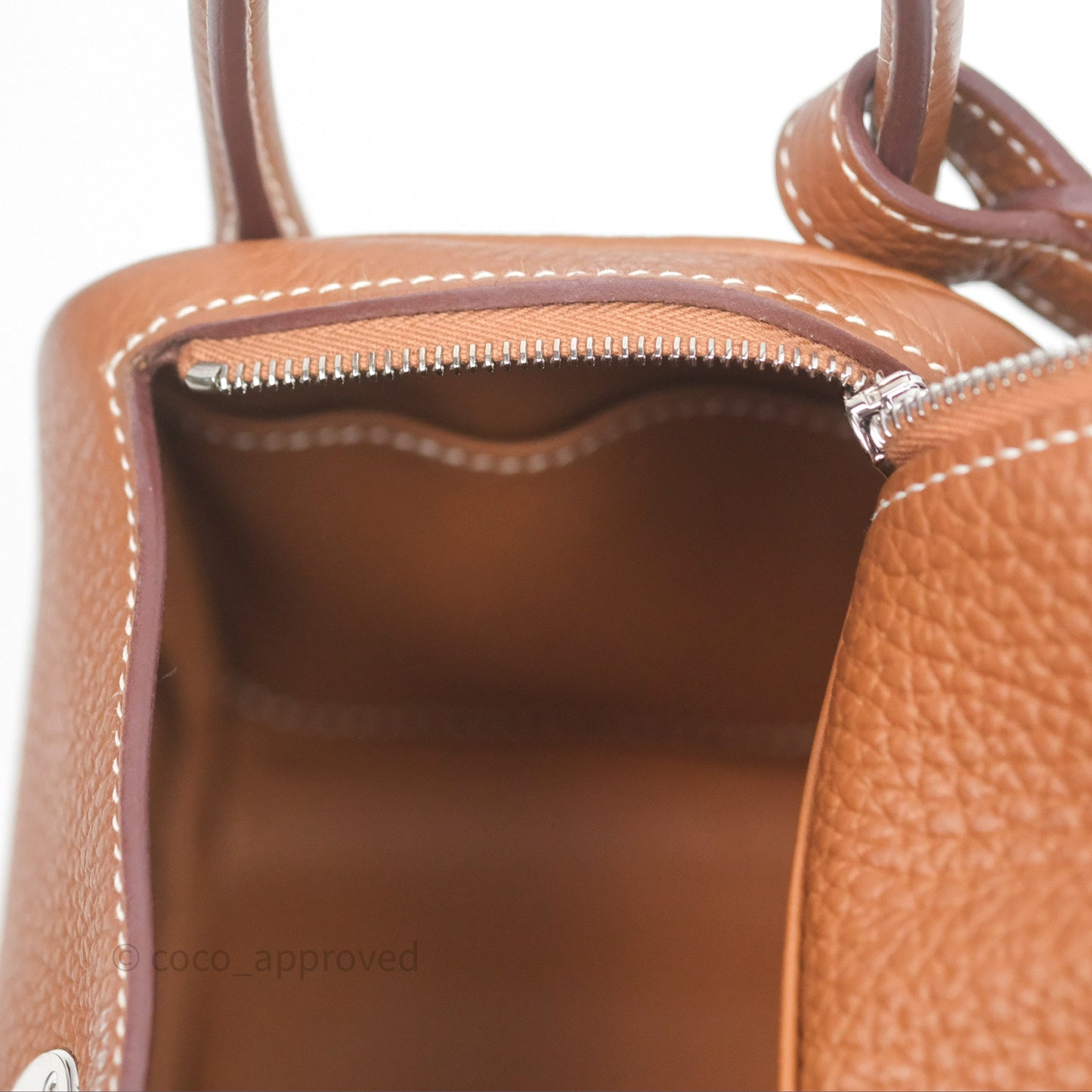 Hermès Mini Lindy 20 Gold Clemence Palladium Hardware