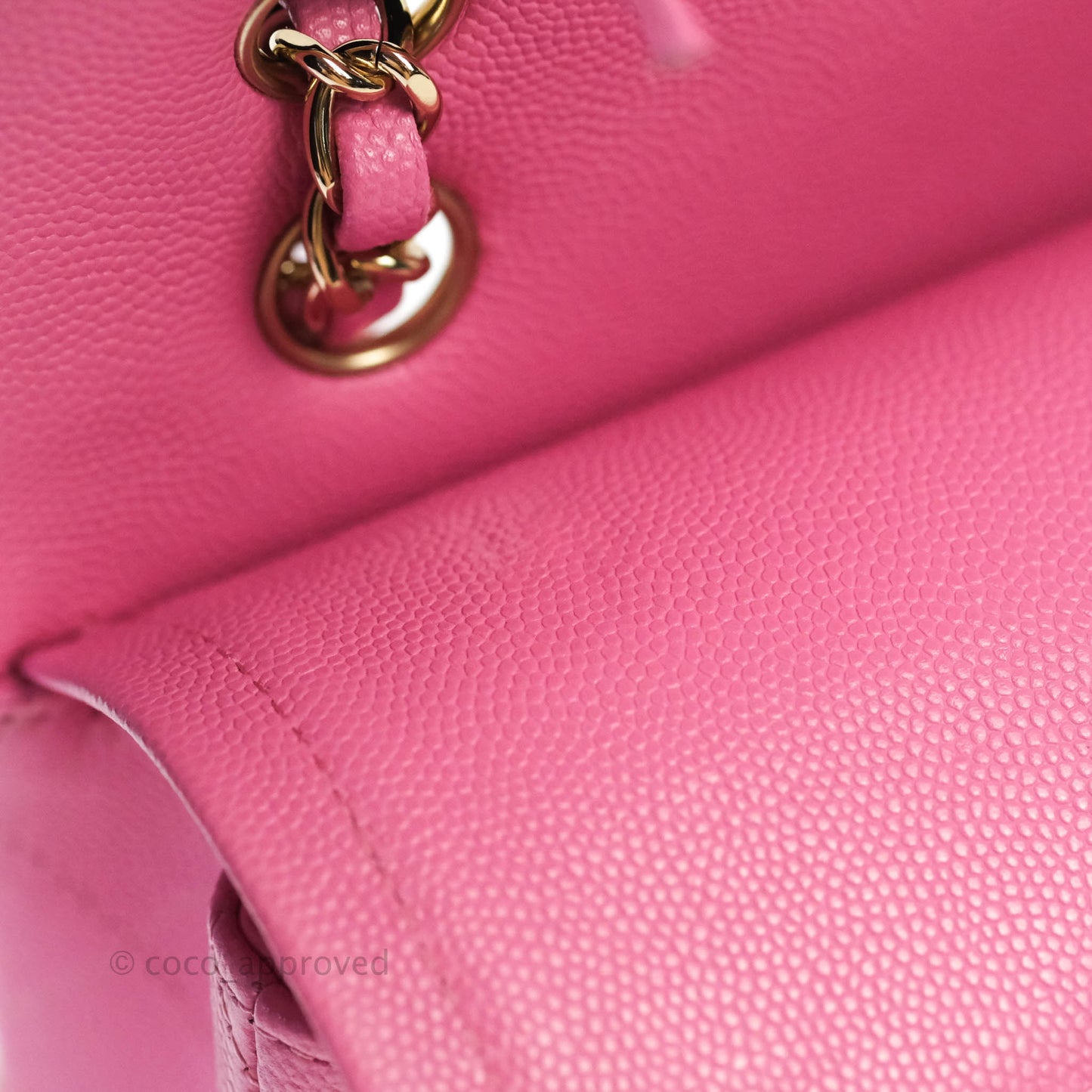 Chanel Classic Small S/M Flap Pink Caviar Gold Hardware 21P