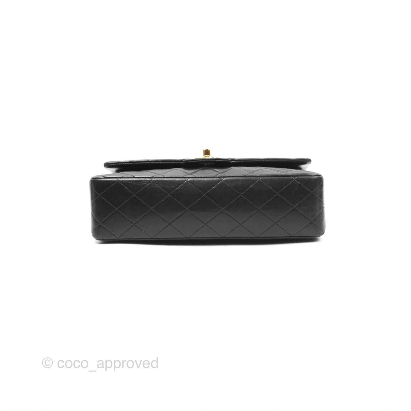 Chanel Vintage Classic Medium Flap Black Lambskin 24K Gold Hardware