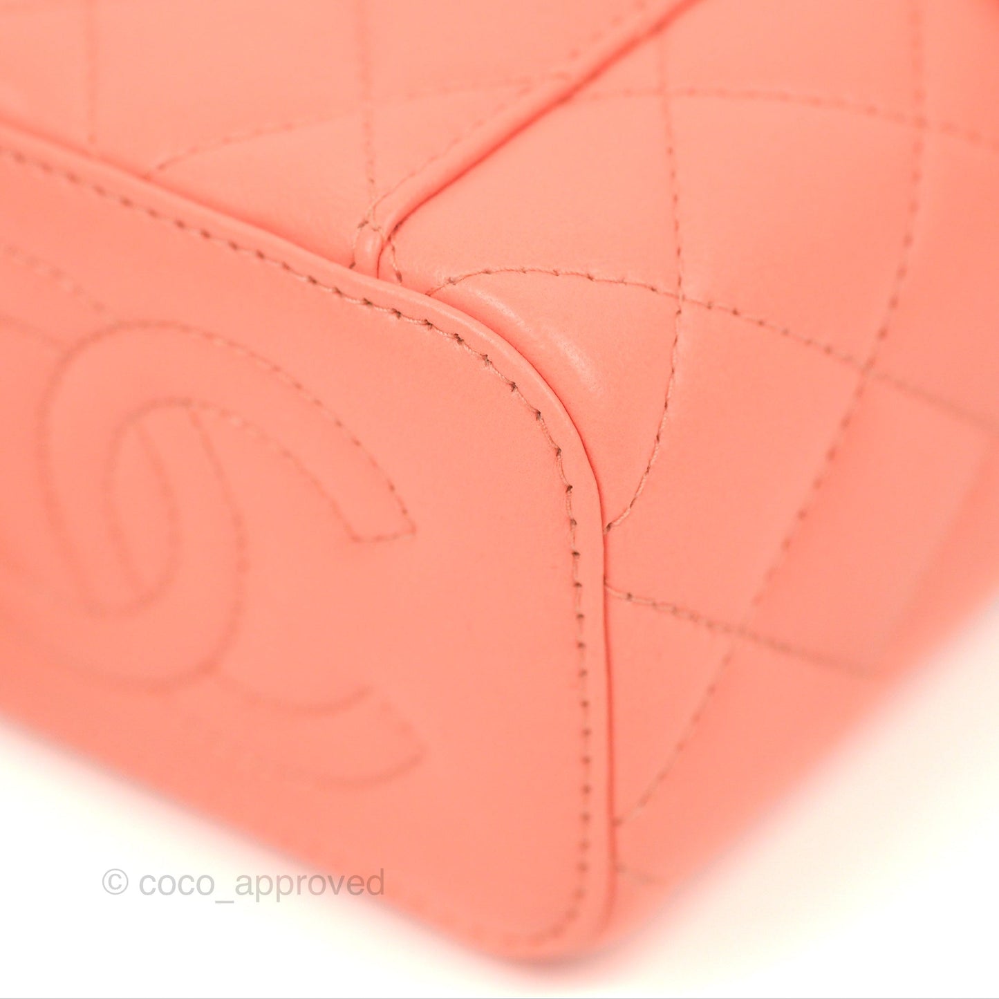 Chanel Mini Pearl Crush Vanity With Chain Orange Clair Gold Hardware