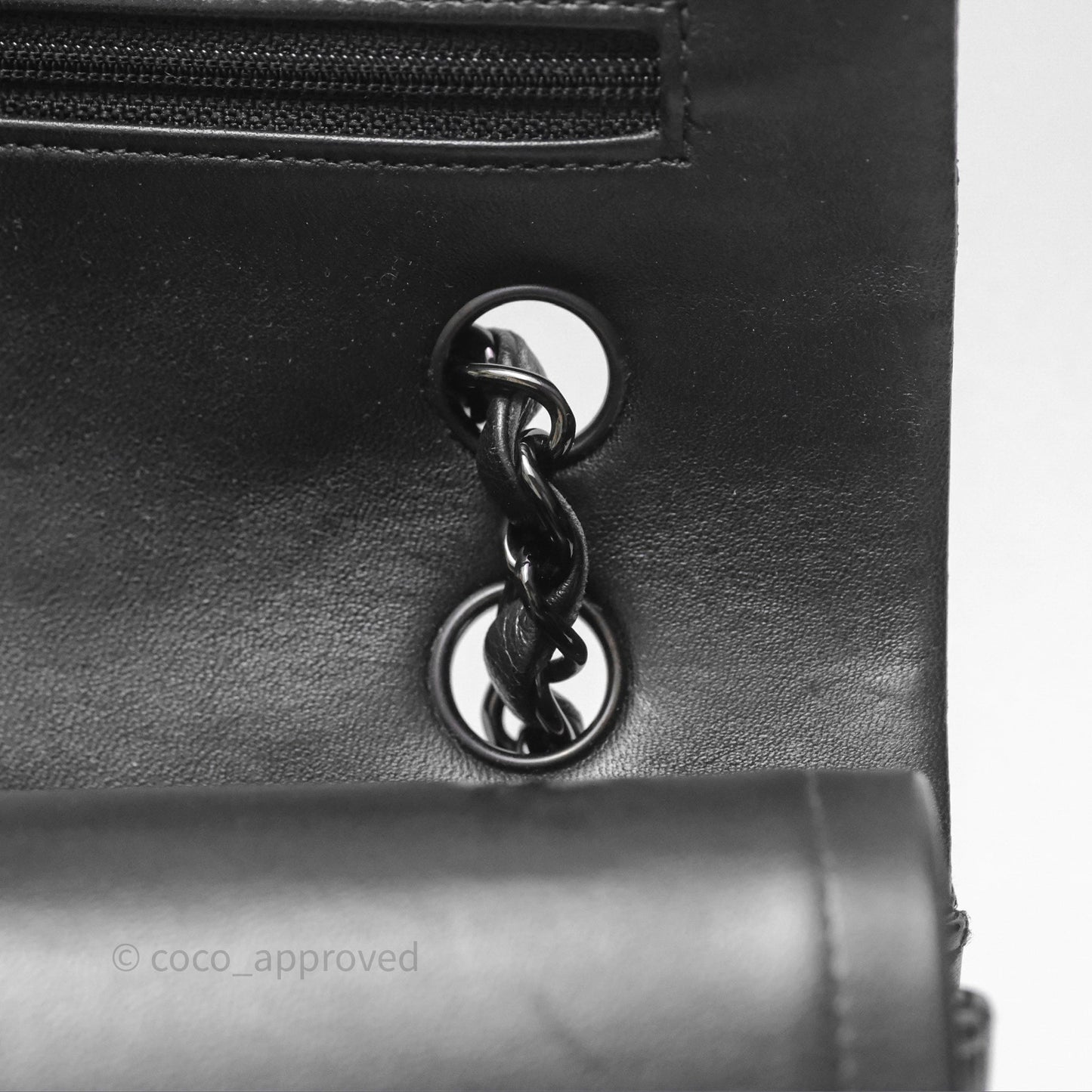 Chanel Classic Quilted M/L Medium Double Flap So Black Lambskin