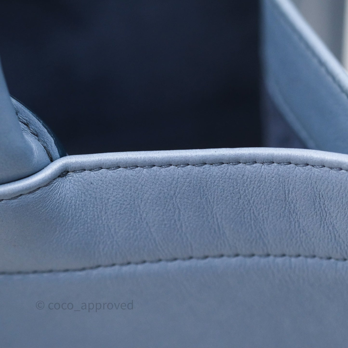 Christian Dior Medium Book Tote Blue Calfskin
