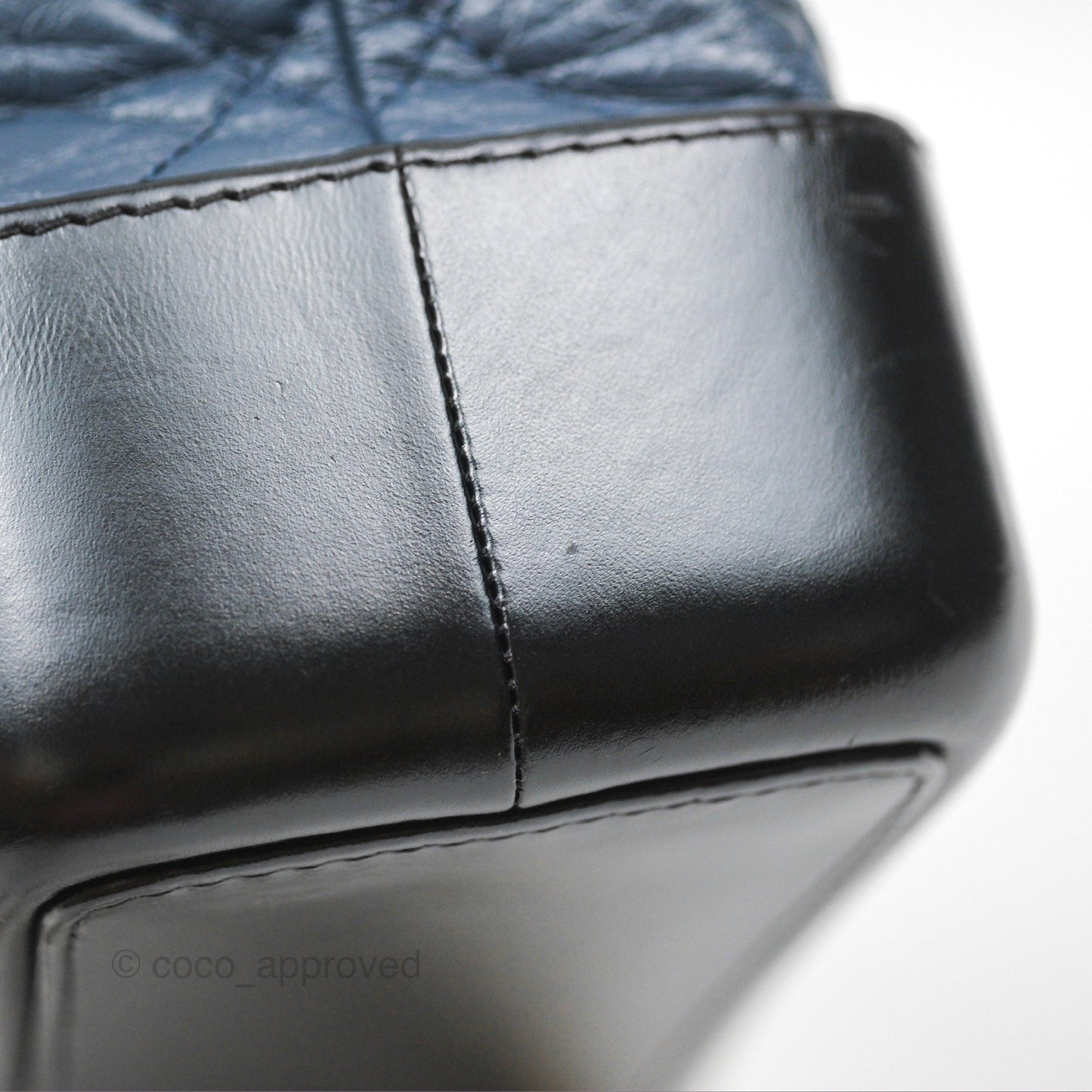 Chanel Small Gabrielle Backpack Navy Black Aged Calfskin