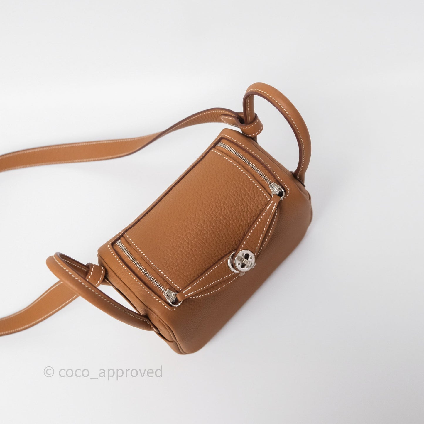 Hermès Mini Lindy II 20 Gold 37 Clemence Gold Hardware