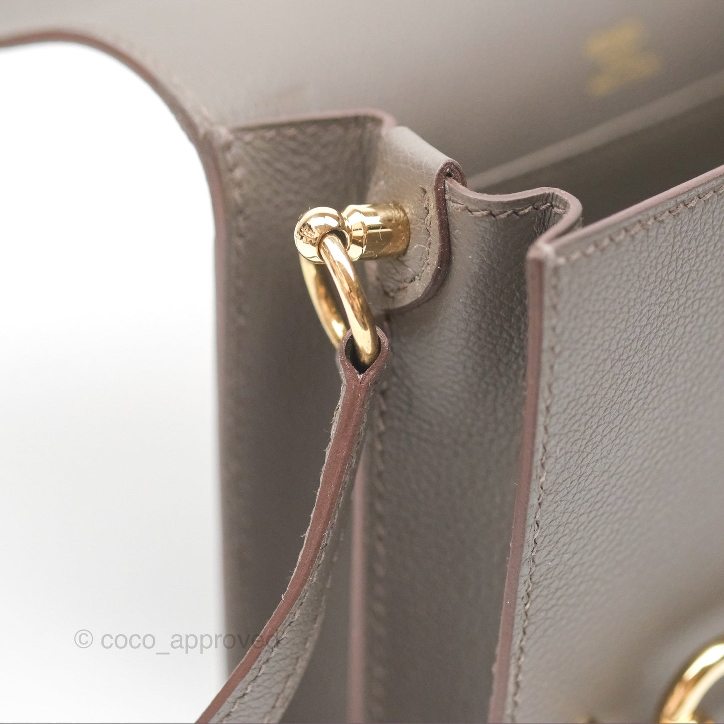 Hermès Roulis Mini 18 Gris Etain 8F Evercolor Gold Hardware
