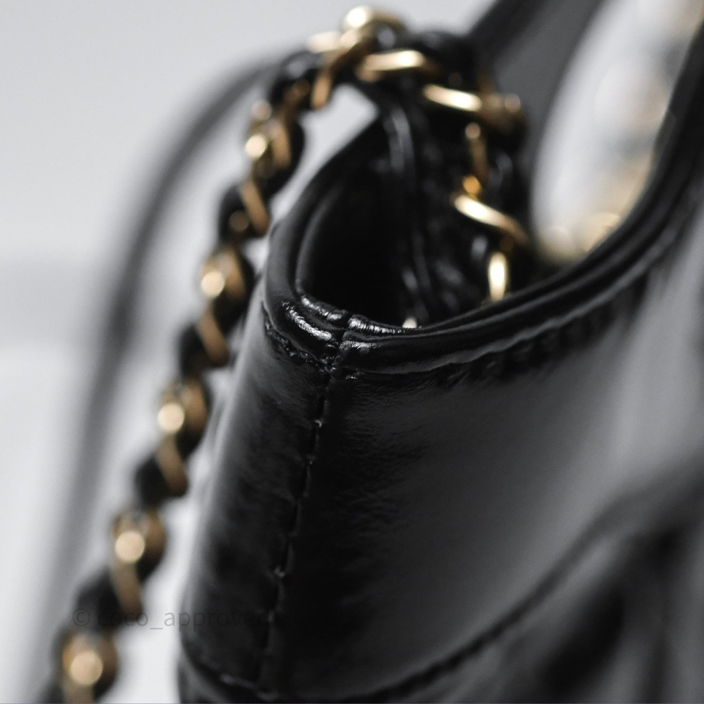 Chanel 31 Mini Black Shiny Lambskin Gold Hardware