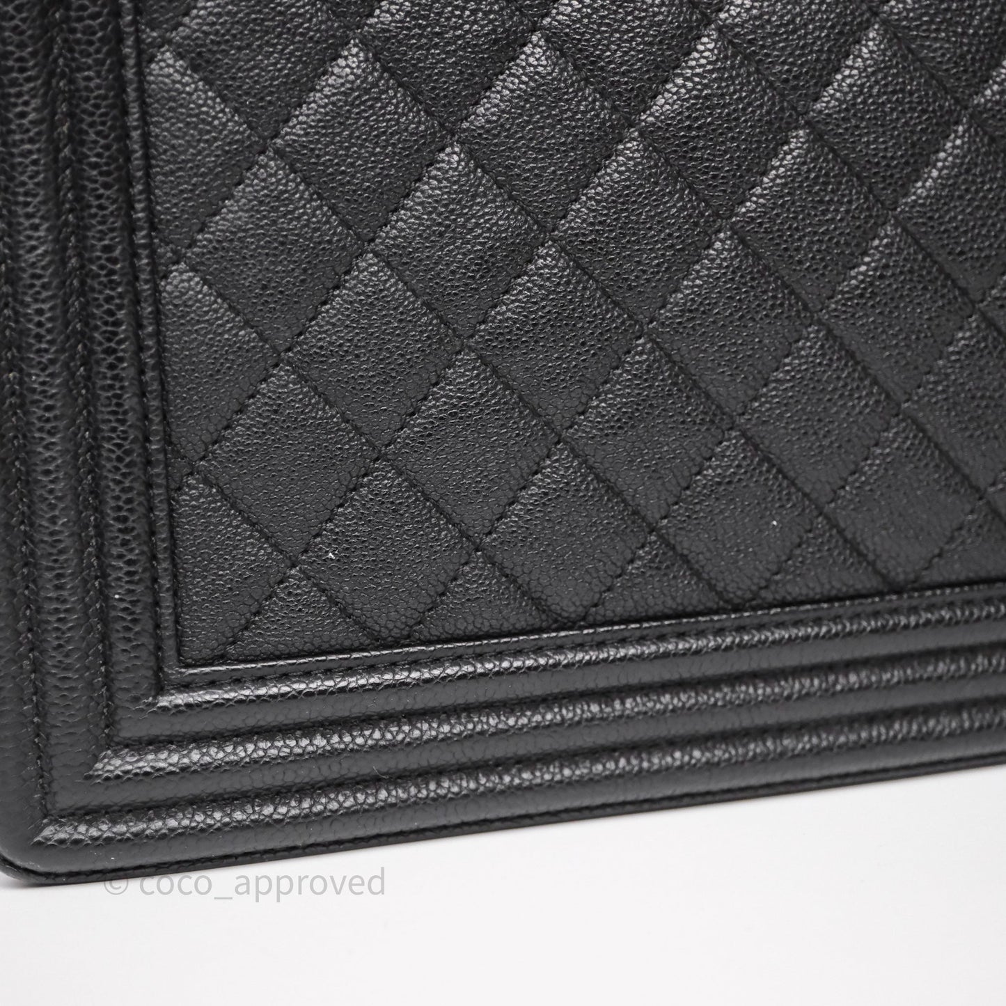 Chanel Quilted New Medium Boy Black Caviar Ruthenium Hardware