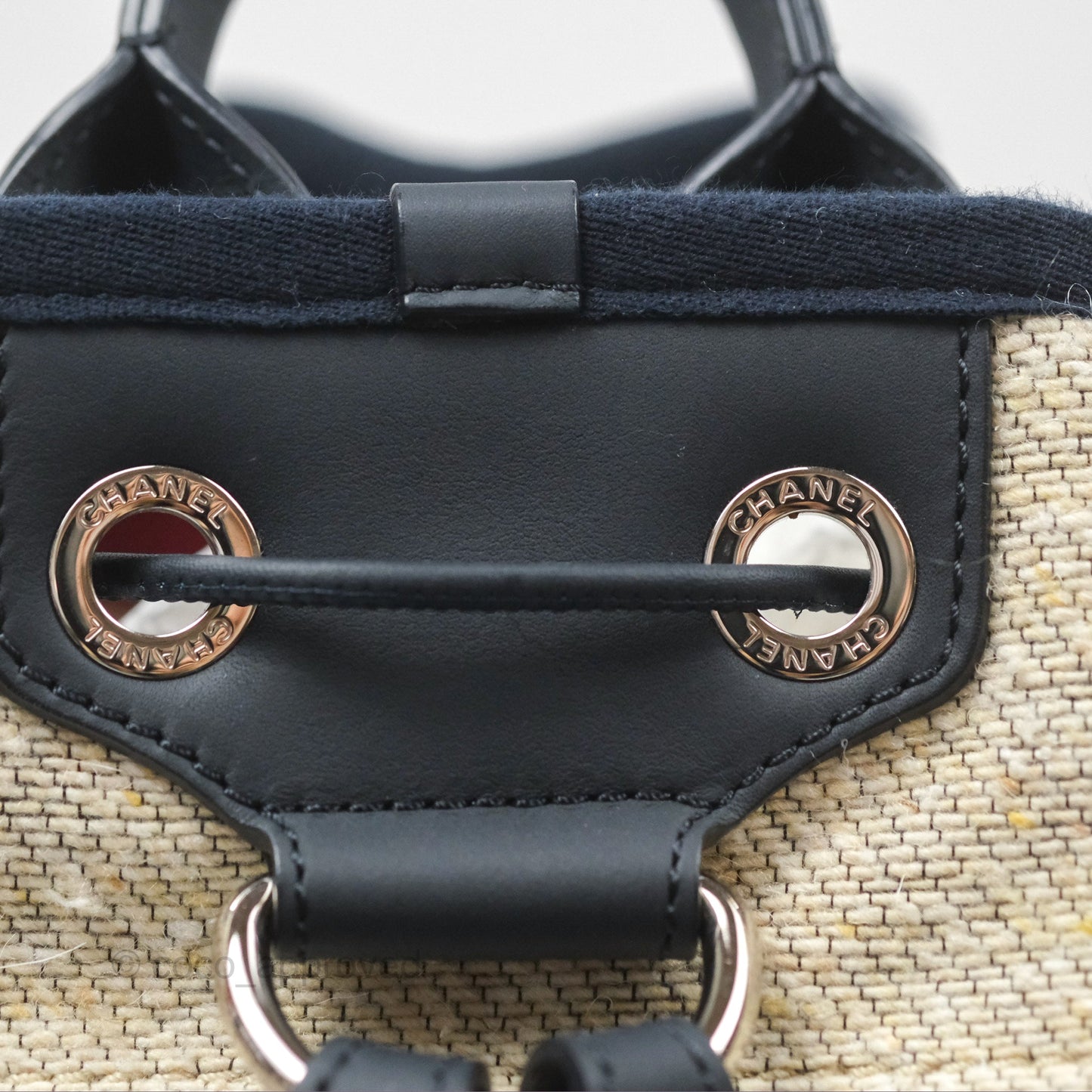 Chanel Canvas Deauville Backpack Beige