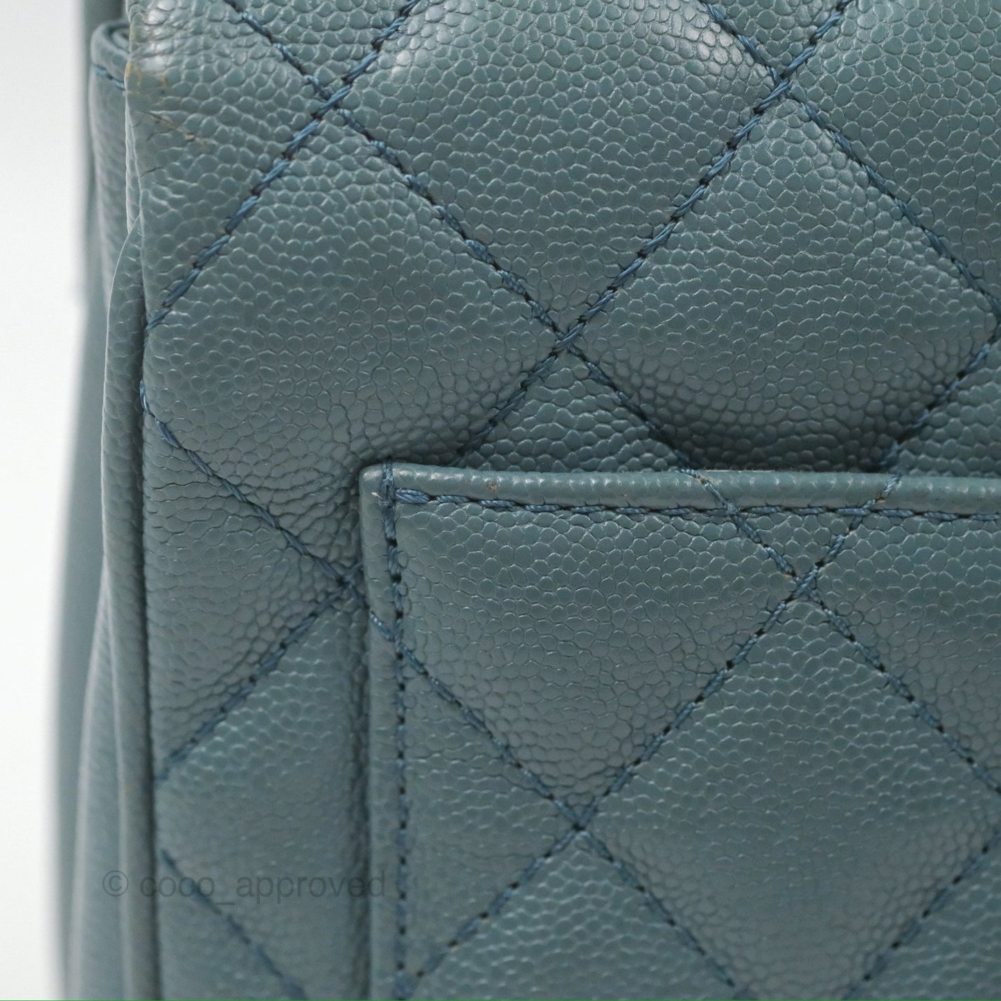 Chanel Quilted Small Urban Companion Flap Bag Blue Caviar Silver Hardware
