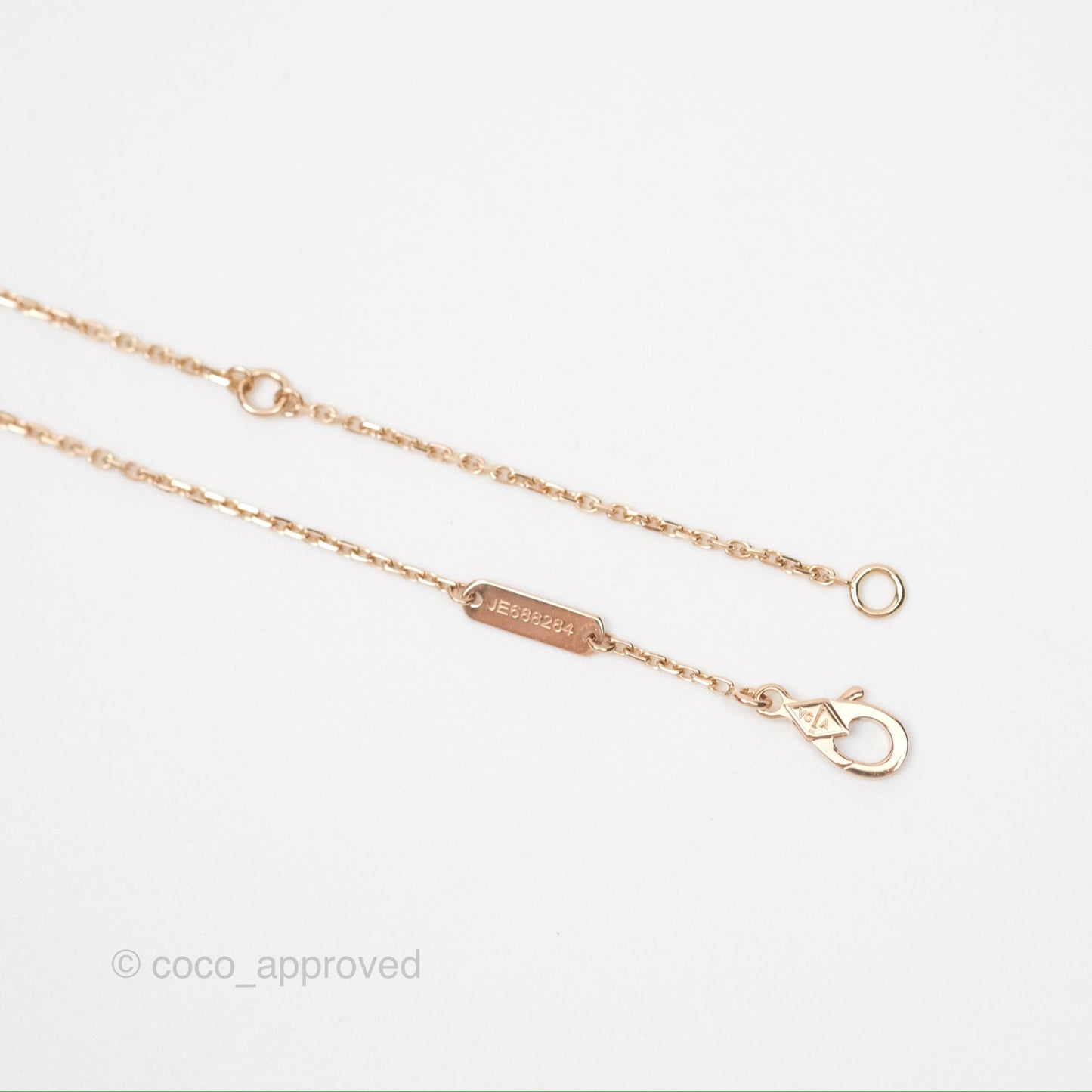 Van Cleef & Arpels Vintage Alhambra Pendant Onxy Diamond Rose Gold
