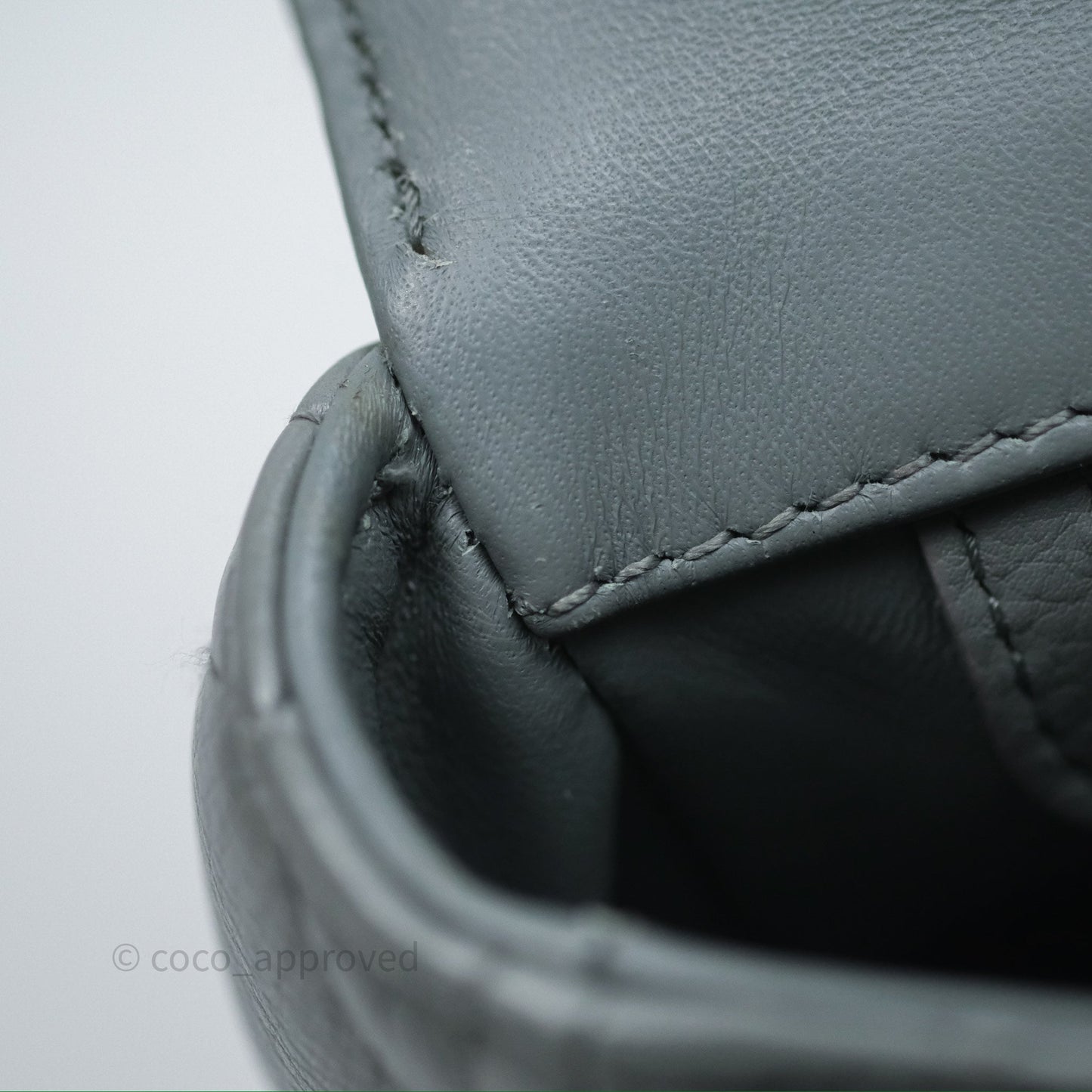 Dior Small Caro Bag Grey Supple Cannage Calfskin