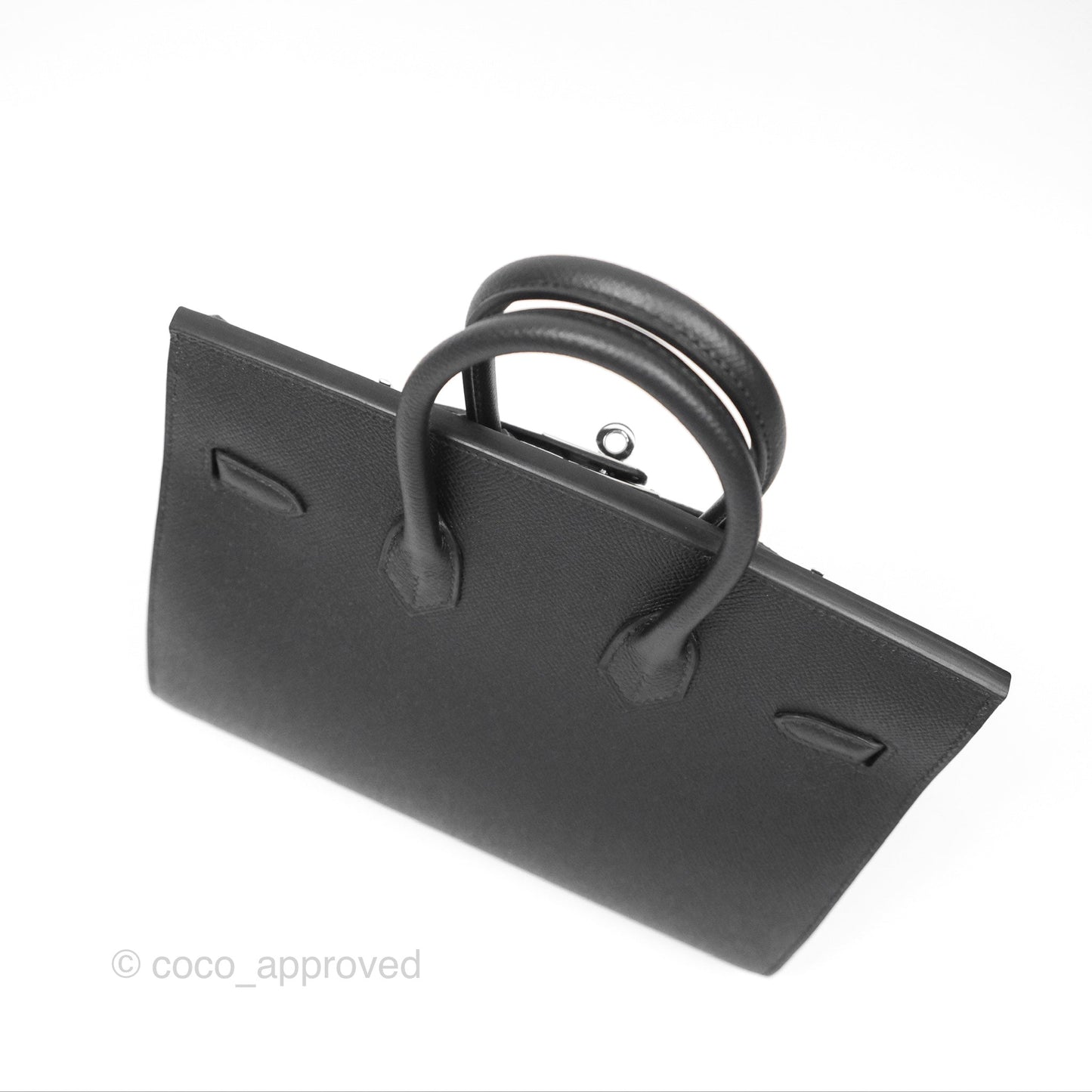 Hermes Birkin 25 Sellier Black Noir 89 Epsom Palladium Hardware