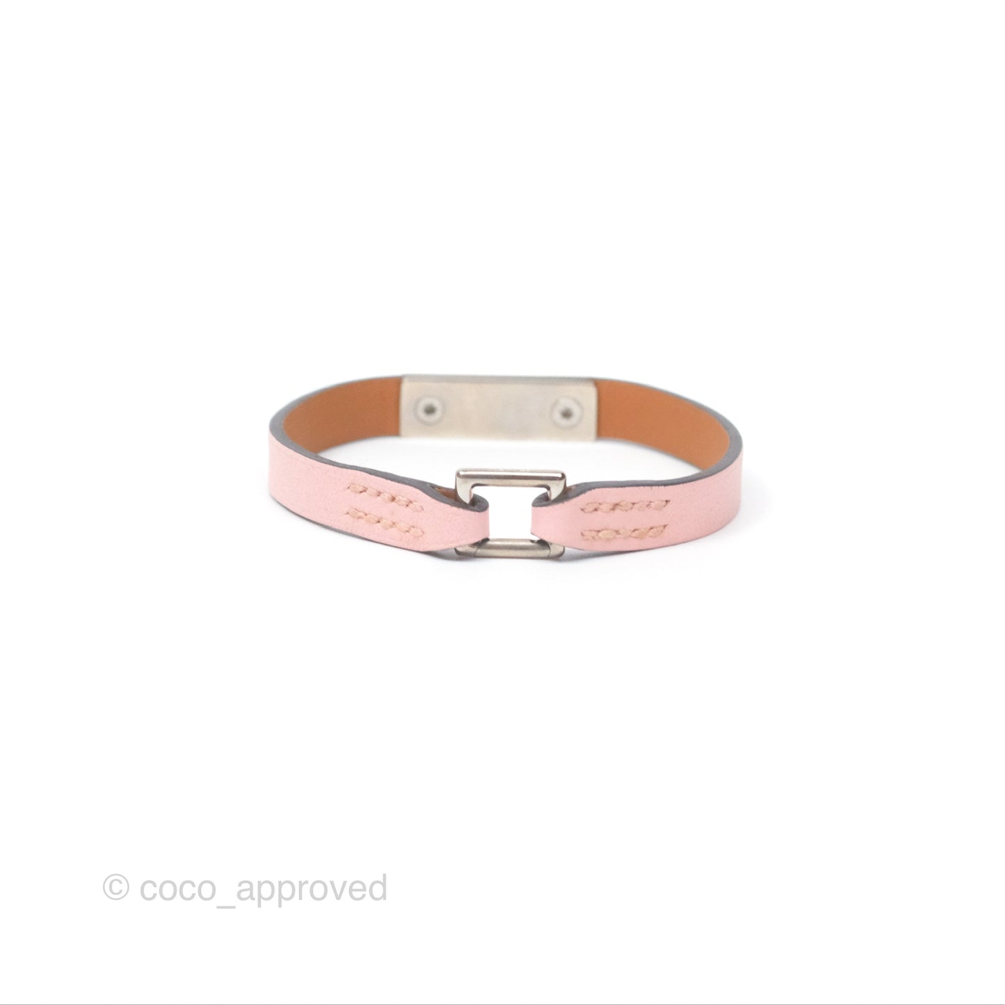 Hermès Rivale Mini Bracelet Rose Sakura Swift Palladium Hardware
