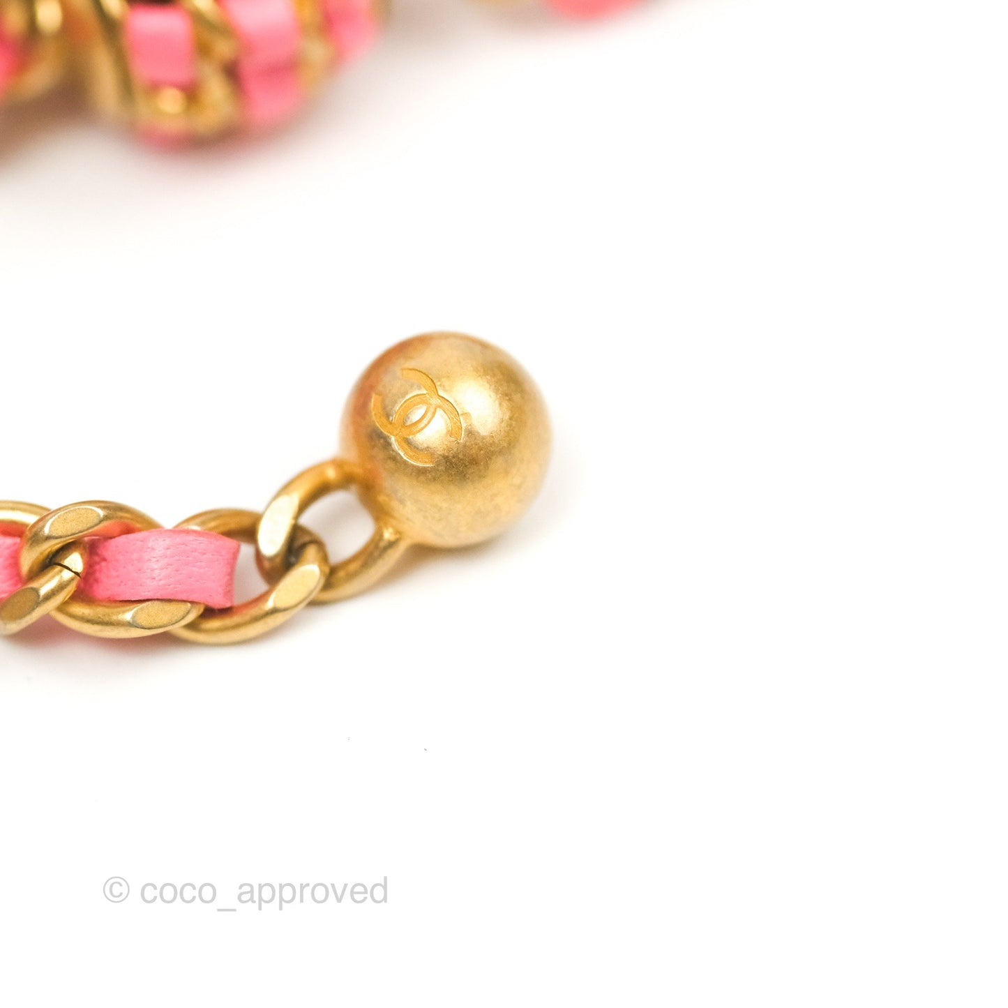 Chanel Quilted Pearl Crush Wallet on Chain WOC Pink Lambskin Aged Gold Hardware