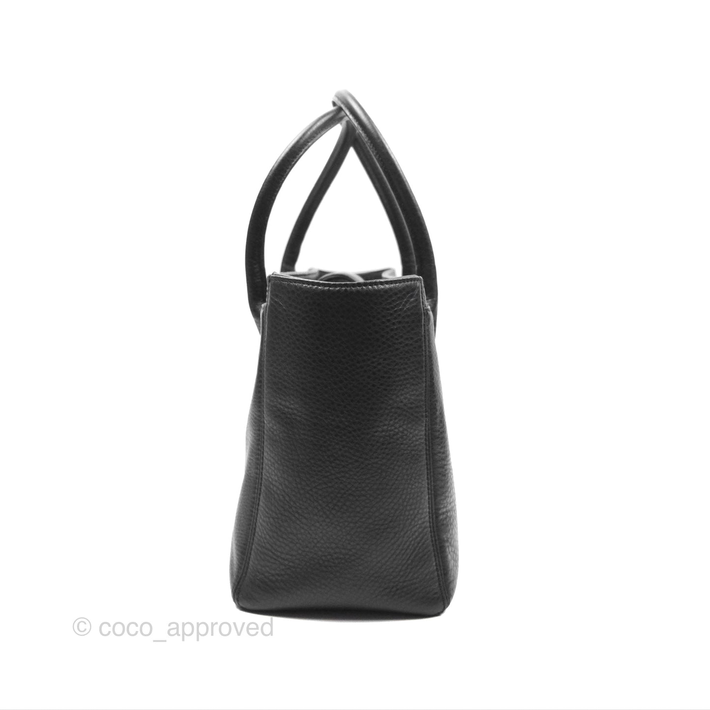 Chanel Executive Tote Bag Black Grained Calfskin Silver Hardware