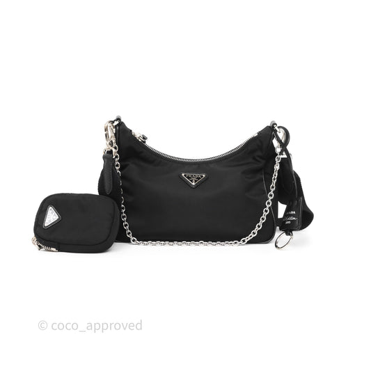 Prada Nylon Re-Edition 2005 Shoulder Bag Black